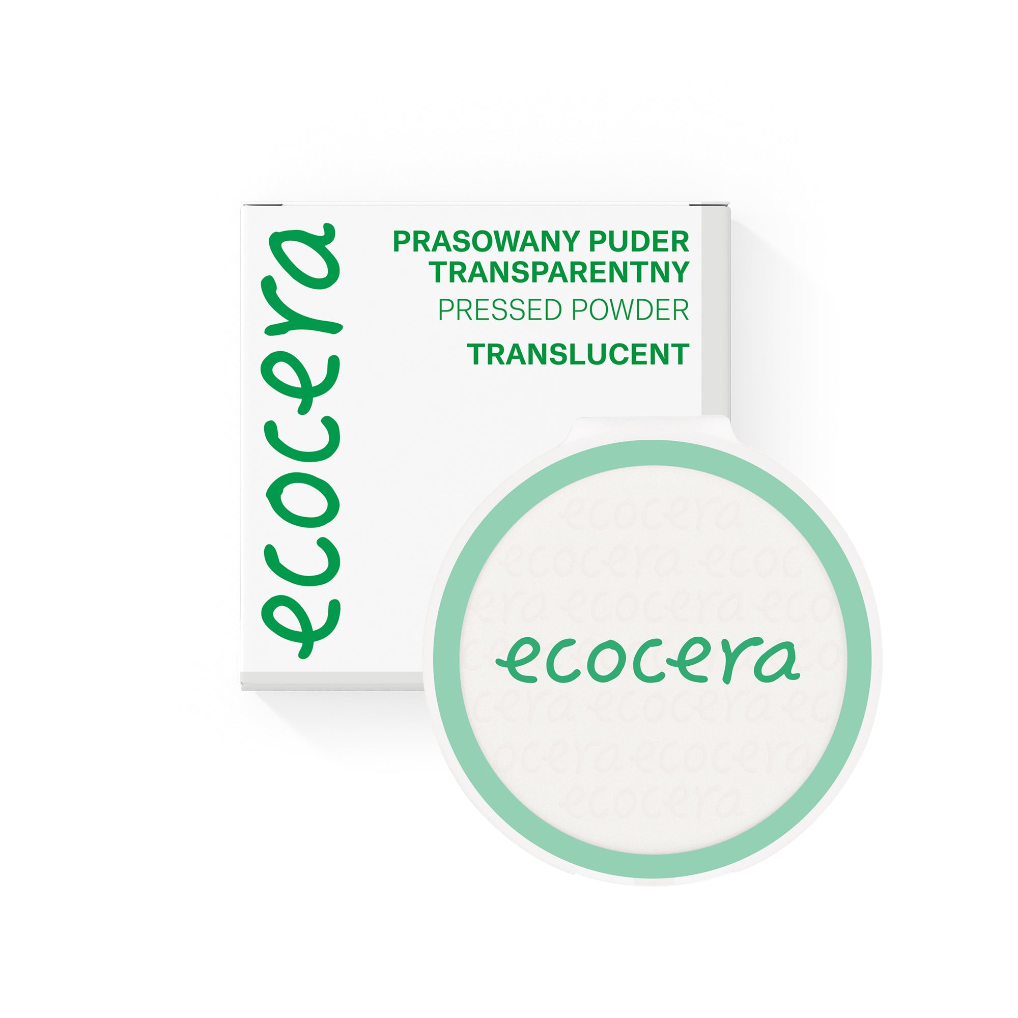 ECOCERA Prasowany puder transparentny – mat i pielęgnacja bez zmiany koloru 10g