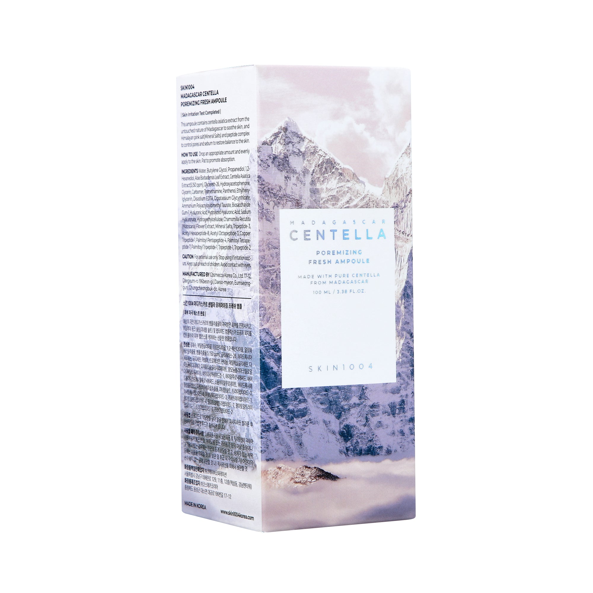 SKIN1004 MADAGASCAR CENTELLA POREMIZING AMPOULE Ampułka do twarzy z kompleksem peptydów 100 ml