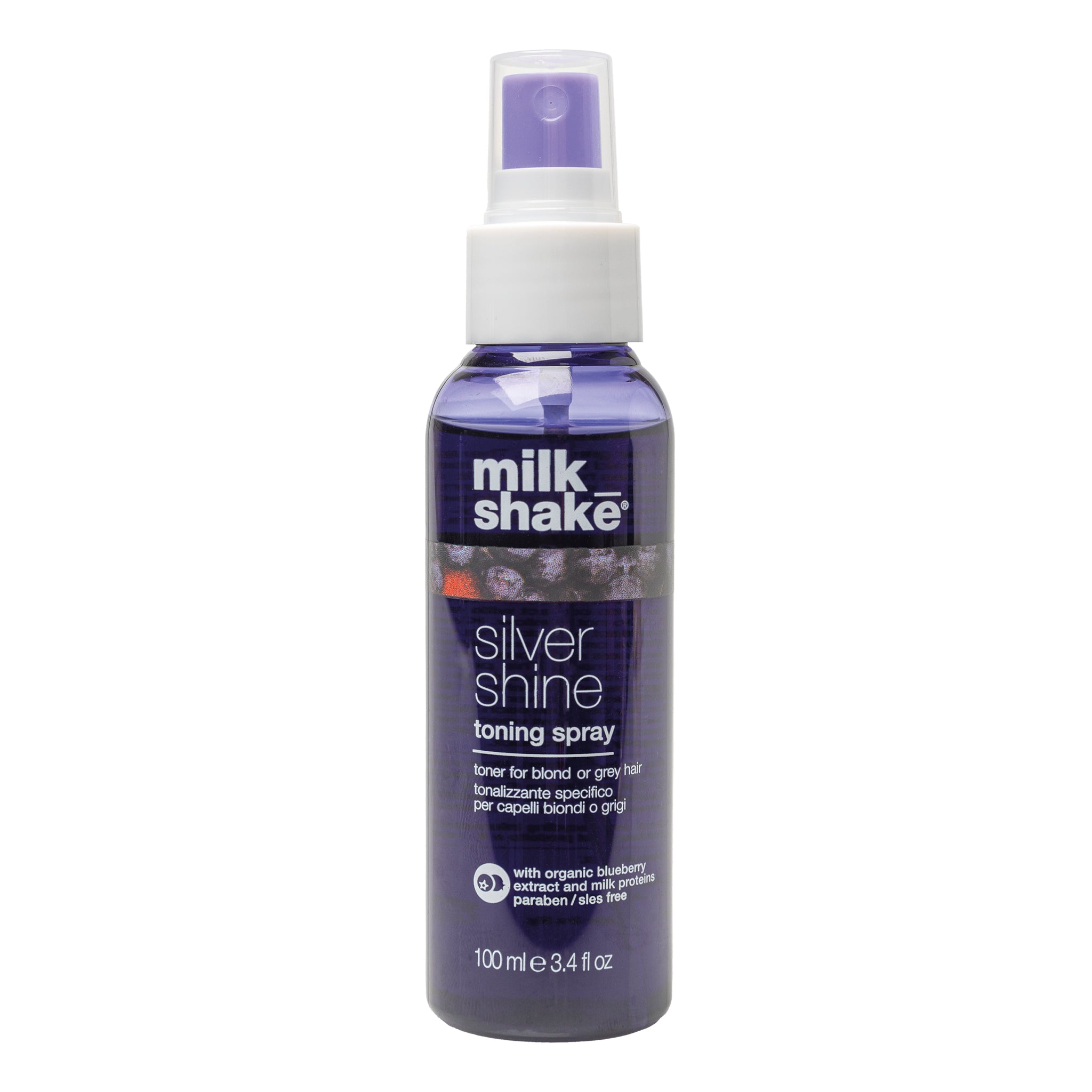 MILK SHAKE SILVER SHINE Balsamo spray tonificante per capelli grigi e biondi 100 ml
