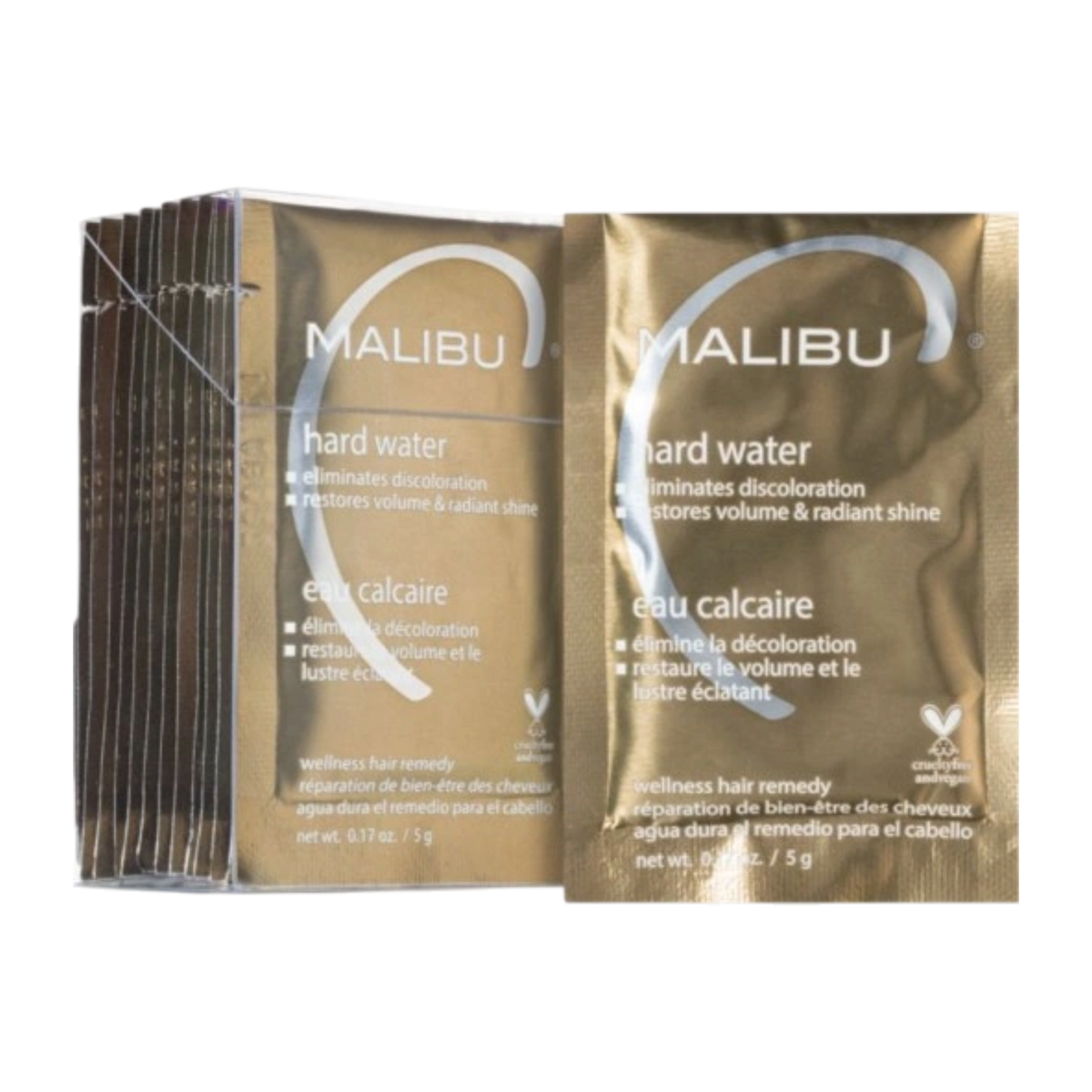 MALIBU C HARD WATER X12 Trattamento che rimuove i depositi di acqua dura, 12 x 5 g