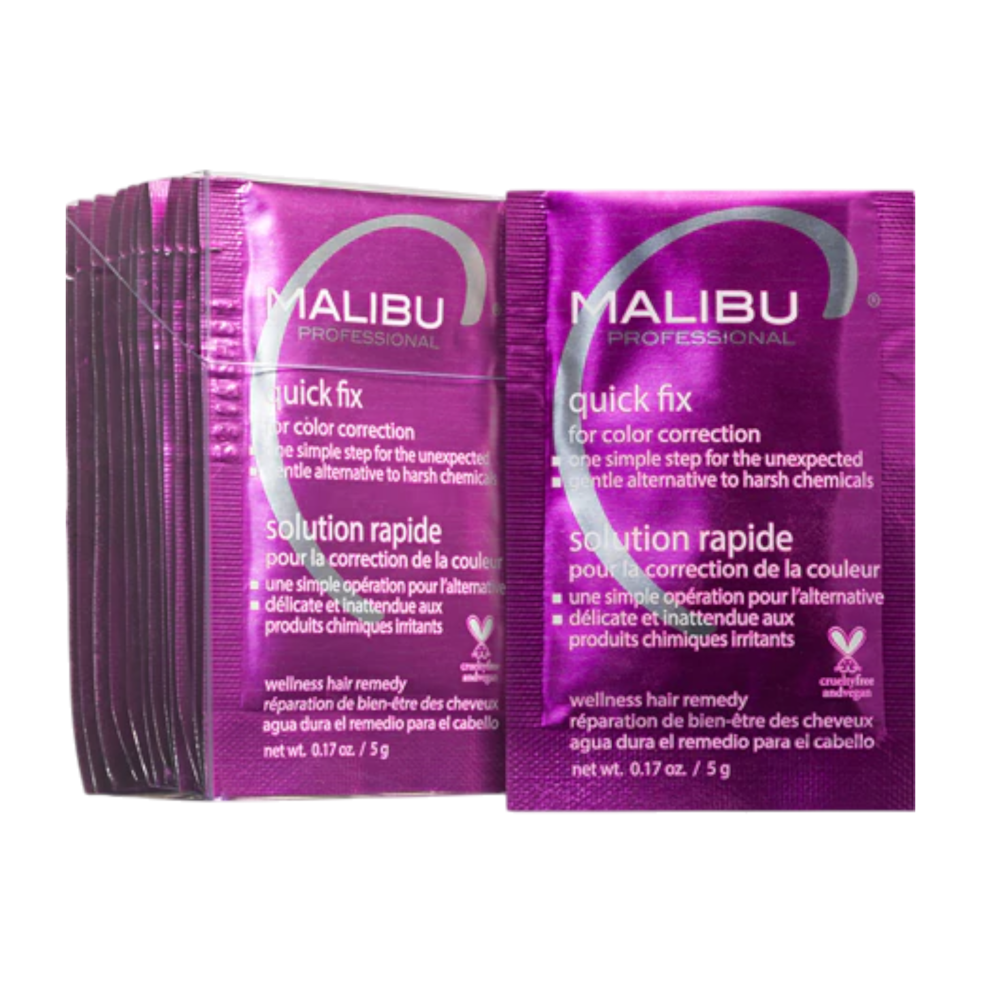MALIBU C QUICK FIX COLOR CORRECTION Trattamento per correggere il colore dei capelli dopo la tonalizzazione 12 × 5 g