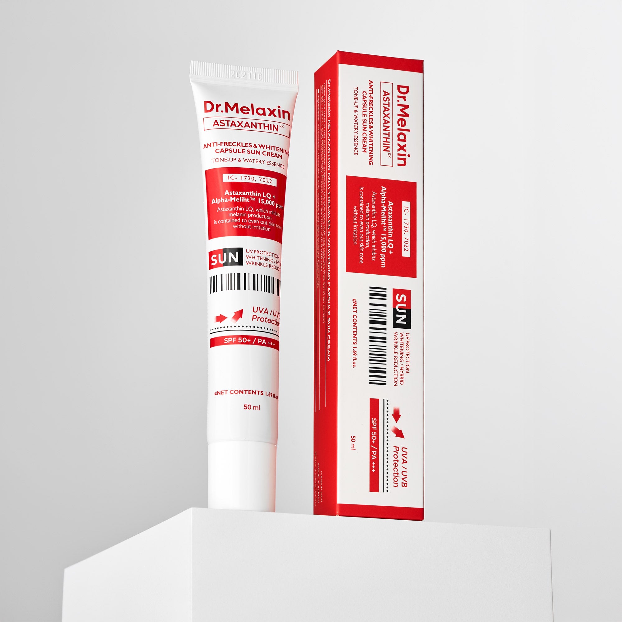 DR. MELAXIN Astaxanthin Anti-Sommersprossen & Aufhellende Kapseln Sonnenschutz LSF 50+ / PA+++ - Getönter Sonnenschutz gegen Pigmentflecken 50 ml #3