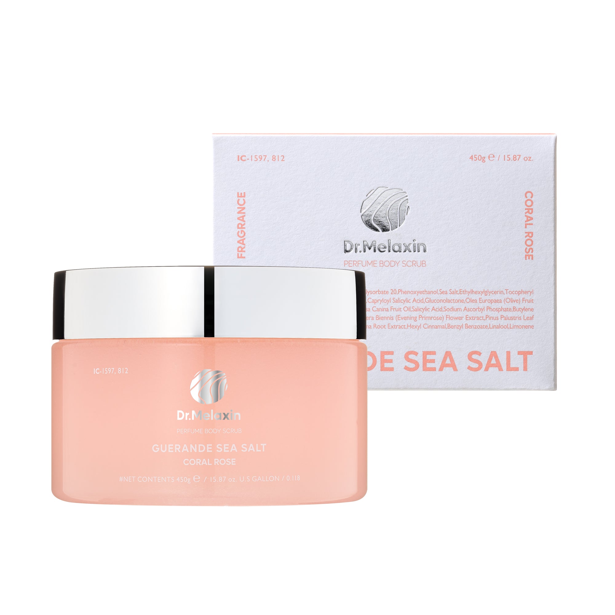 DR.MELAXIN PERFUME BODY SCRUB Perfumowany peeling solny do ciała Coral Rose 450 g
