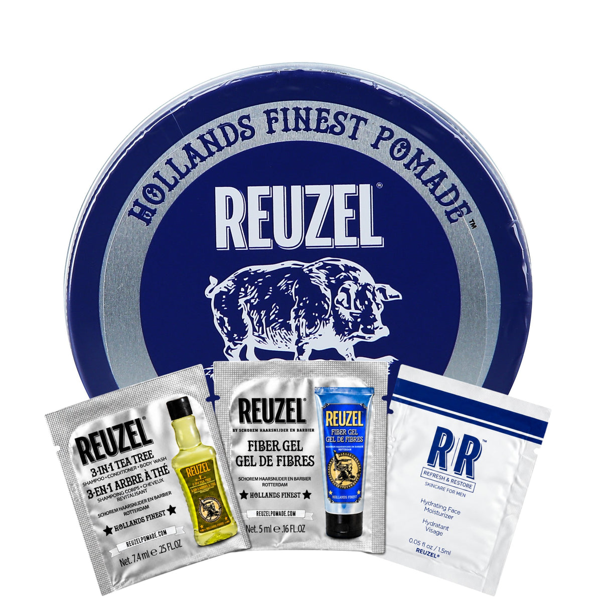 REUZEL FIBER POMADE Włóknista pomada do włosów o elastycznym utrwaleniu 95 g + 3 saszetki