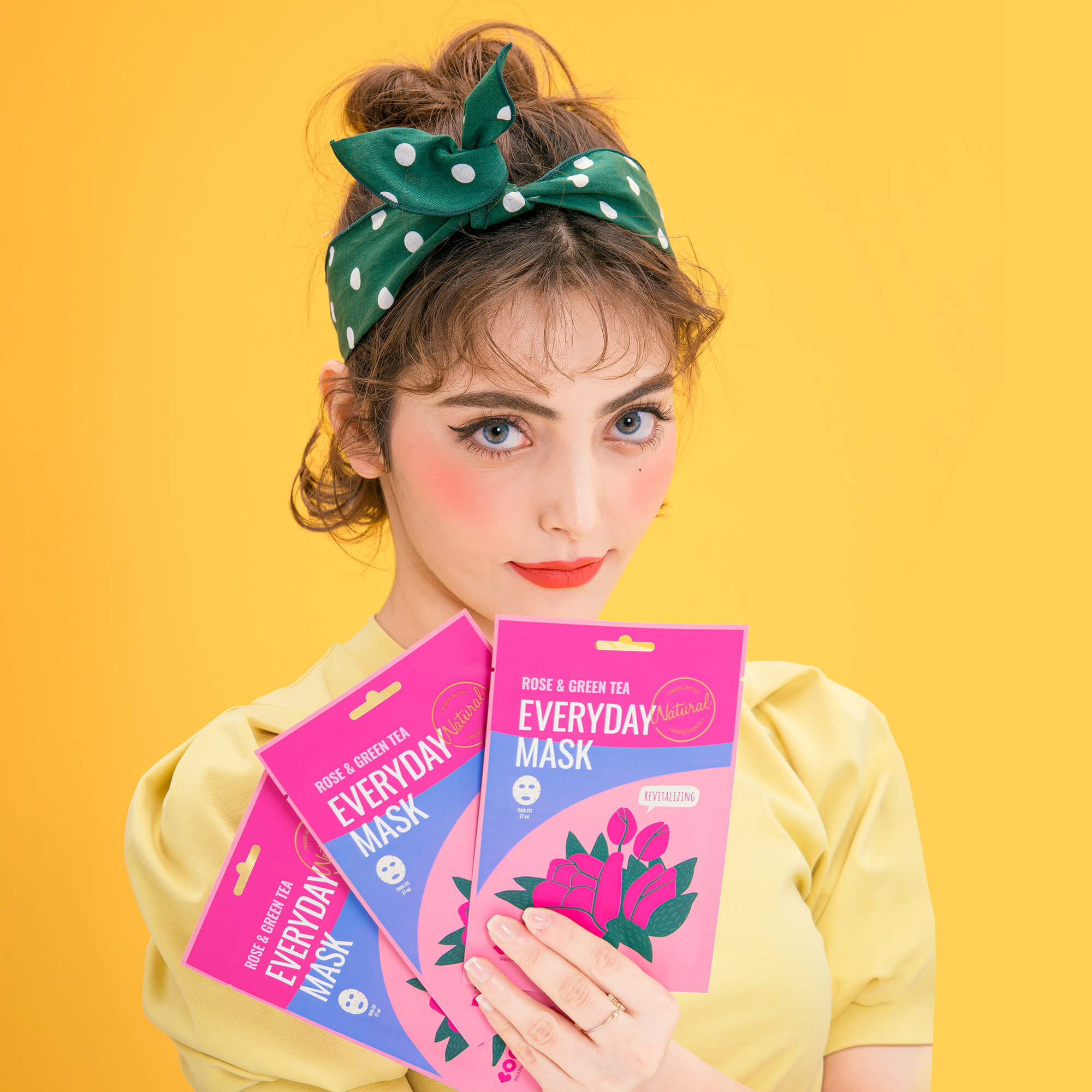 DEARBOO EVERYDAY ROSE&GREEN TEA Revitalisierende Tuchmaske 27 ml #3