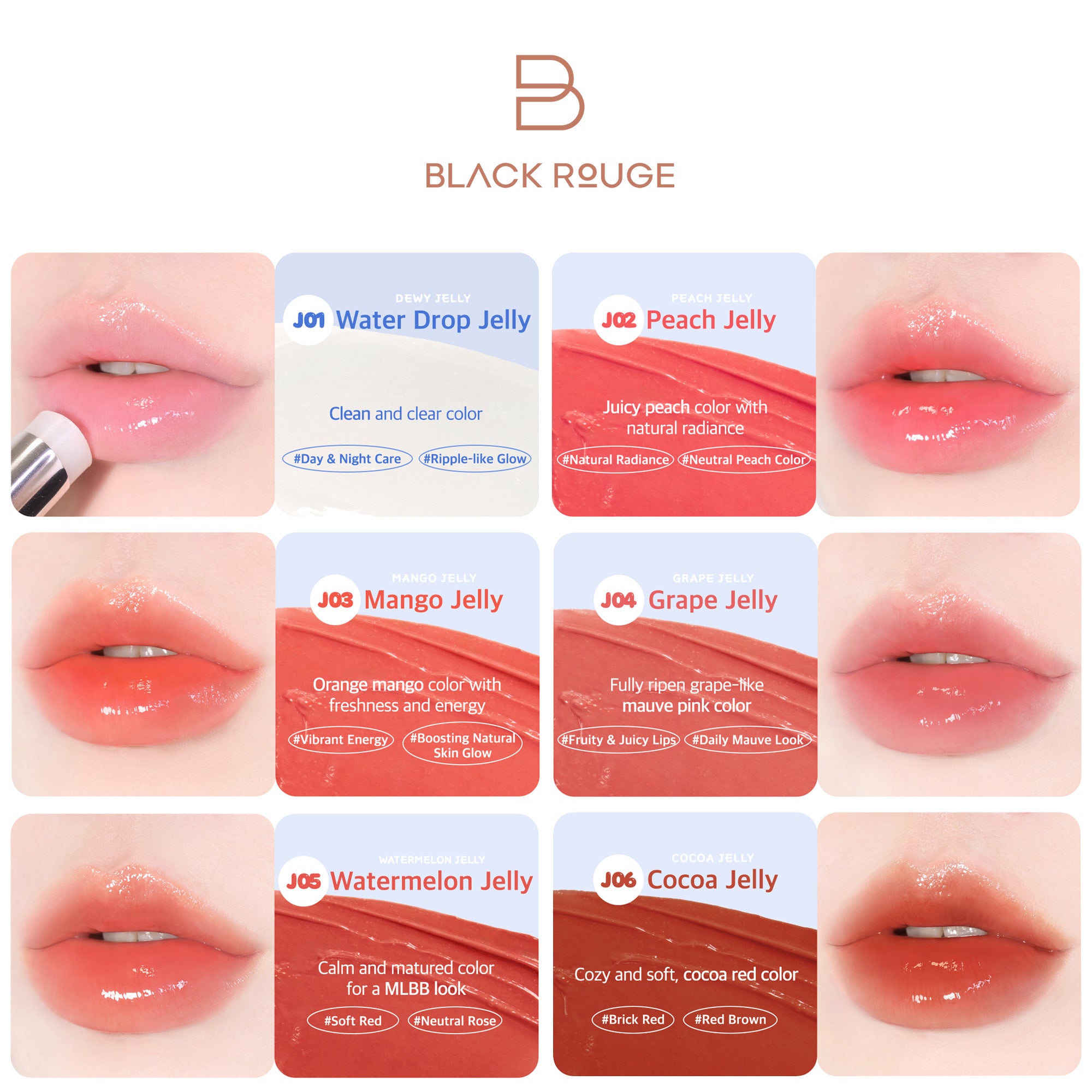 BLACK ROUGE Ripplesh Jelly Balm veganer Lippenbalsam 3,3 g