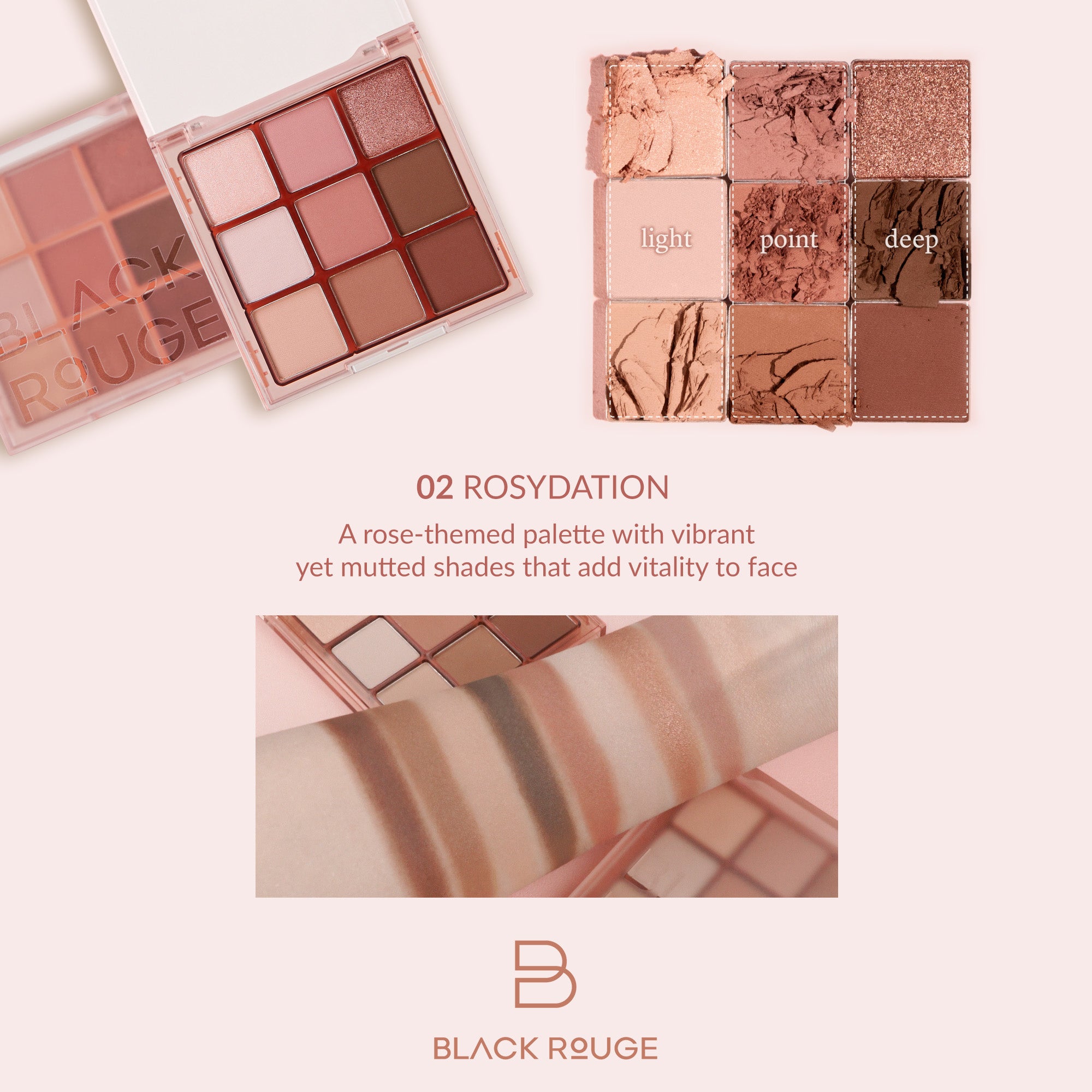 BLACK ROUGE COLORDATION MOOD PALETTE Professionelle Lidschattenpalette 8 g #2