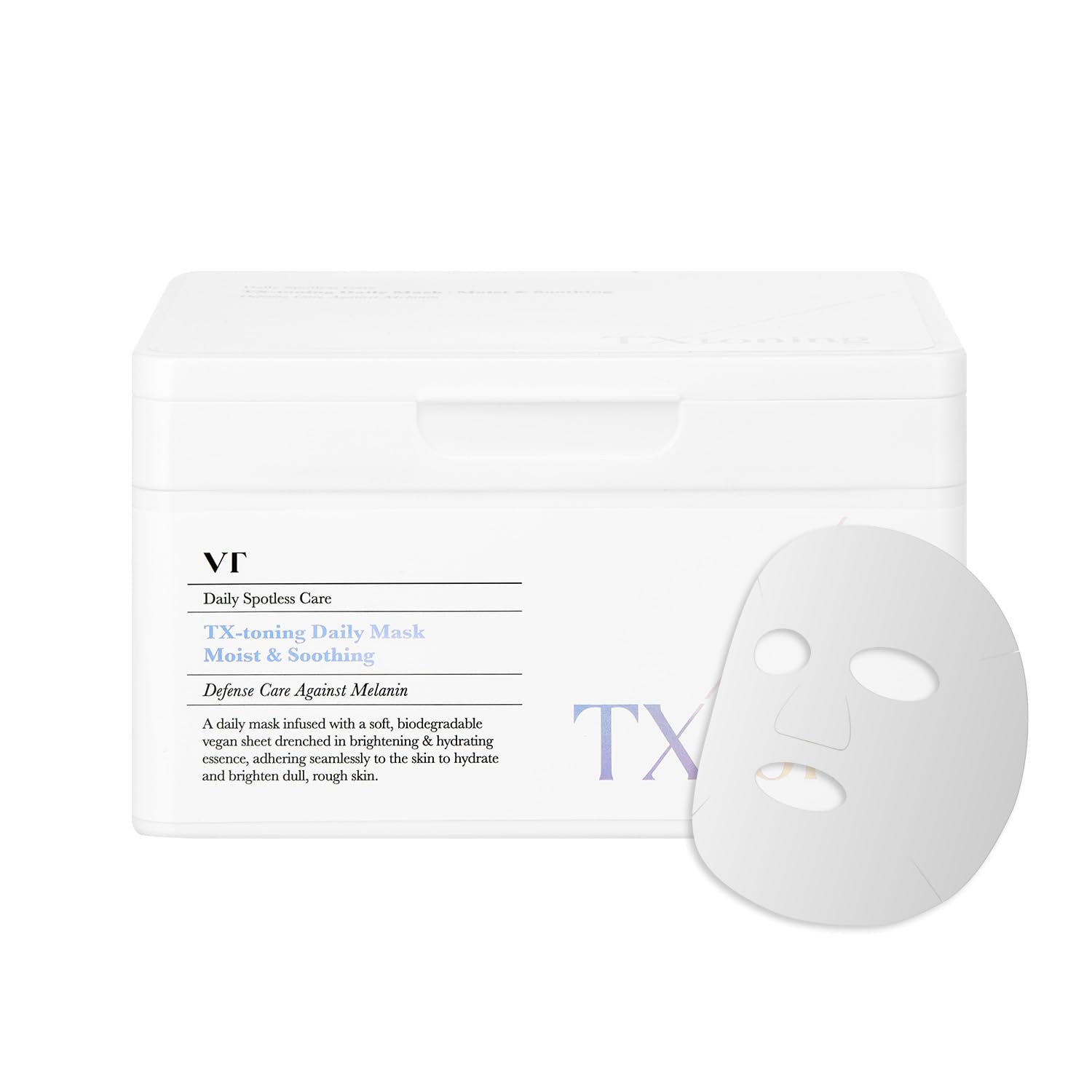 VT COSMETICS TX-TONING DAILY MASK Masques éclaircissants à l'acide tranexamique 30 pcs.