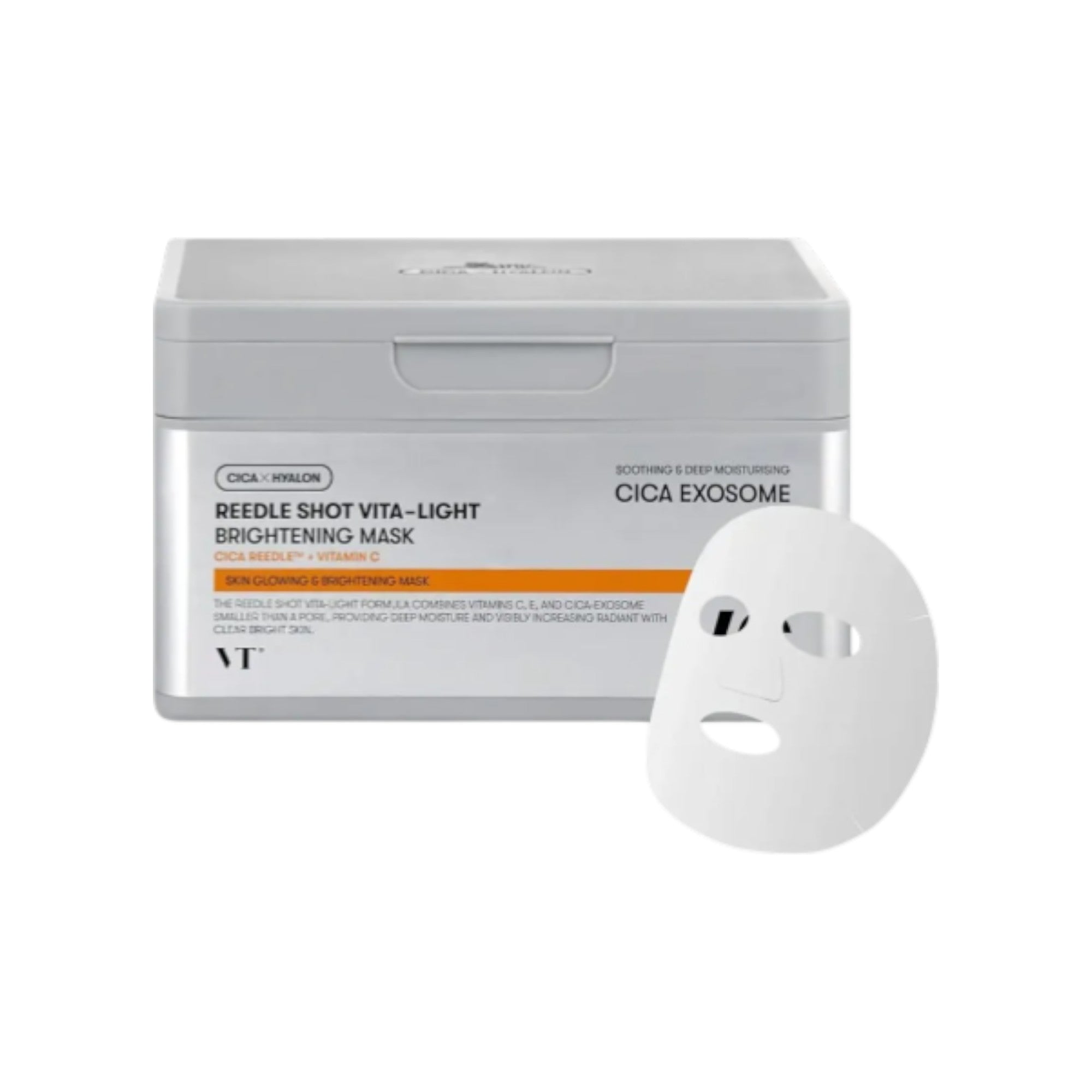 VT COSMETICS REEDLE SHOT BRIGHTENING Rozświetlające maski do twarzy z witaminą C 30 szt.