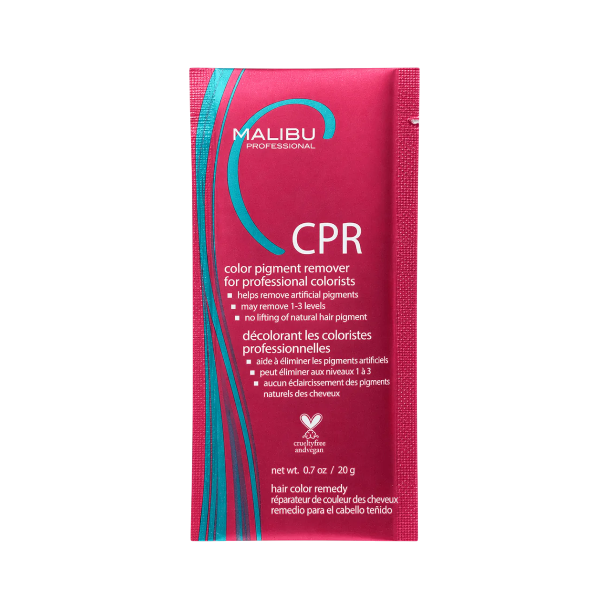 MALIBU C CPR COLOR PIGMENT REMOVER Trattamento professionale per la rimozione del pigmento artificiale dai capelli 20 g