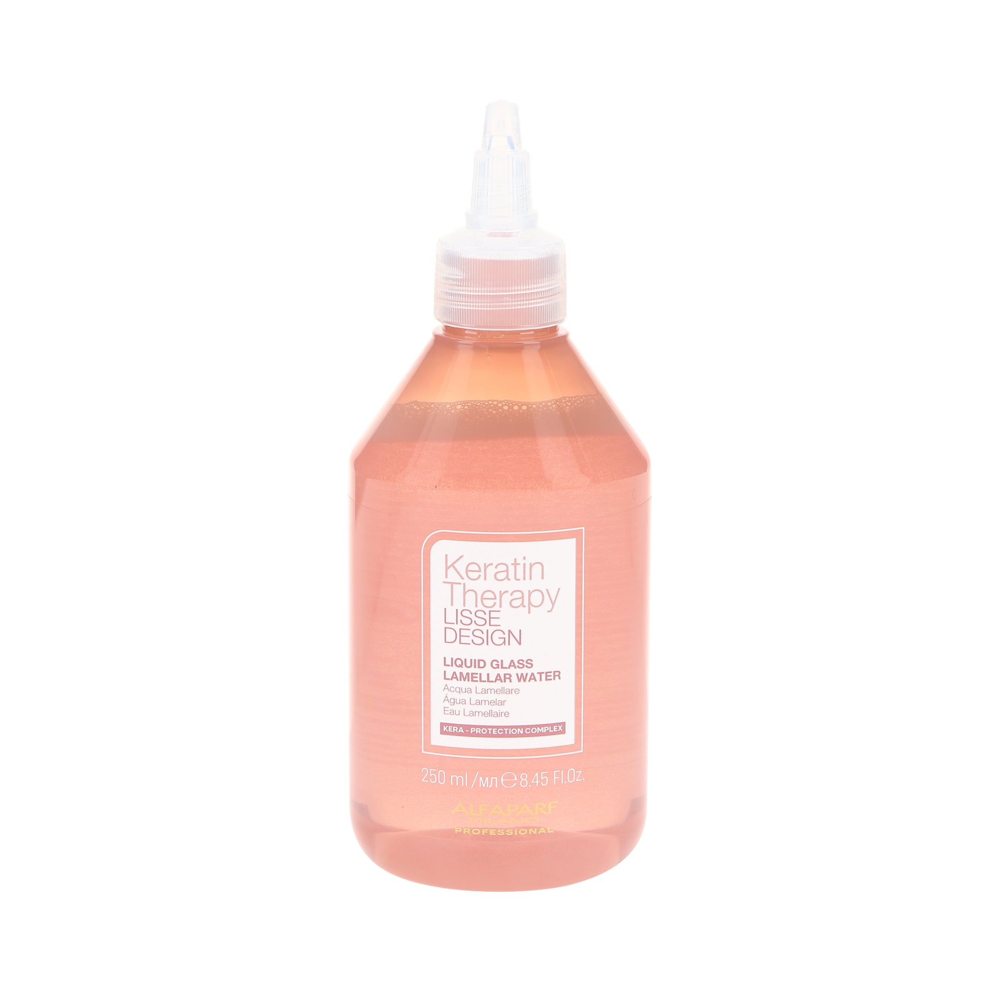 ALFAPARF KERATIN THERAPY LISSE DESIGN LIQUID GLASS Eau lamellaire pour lamination capillaire 250 ml