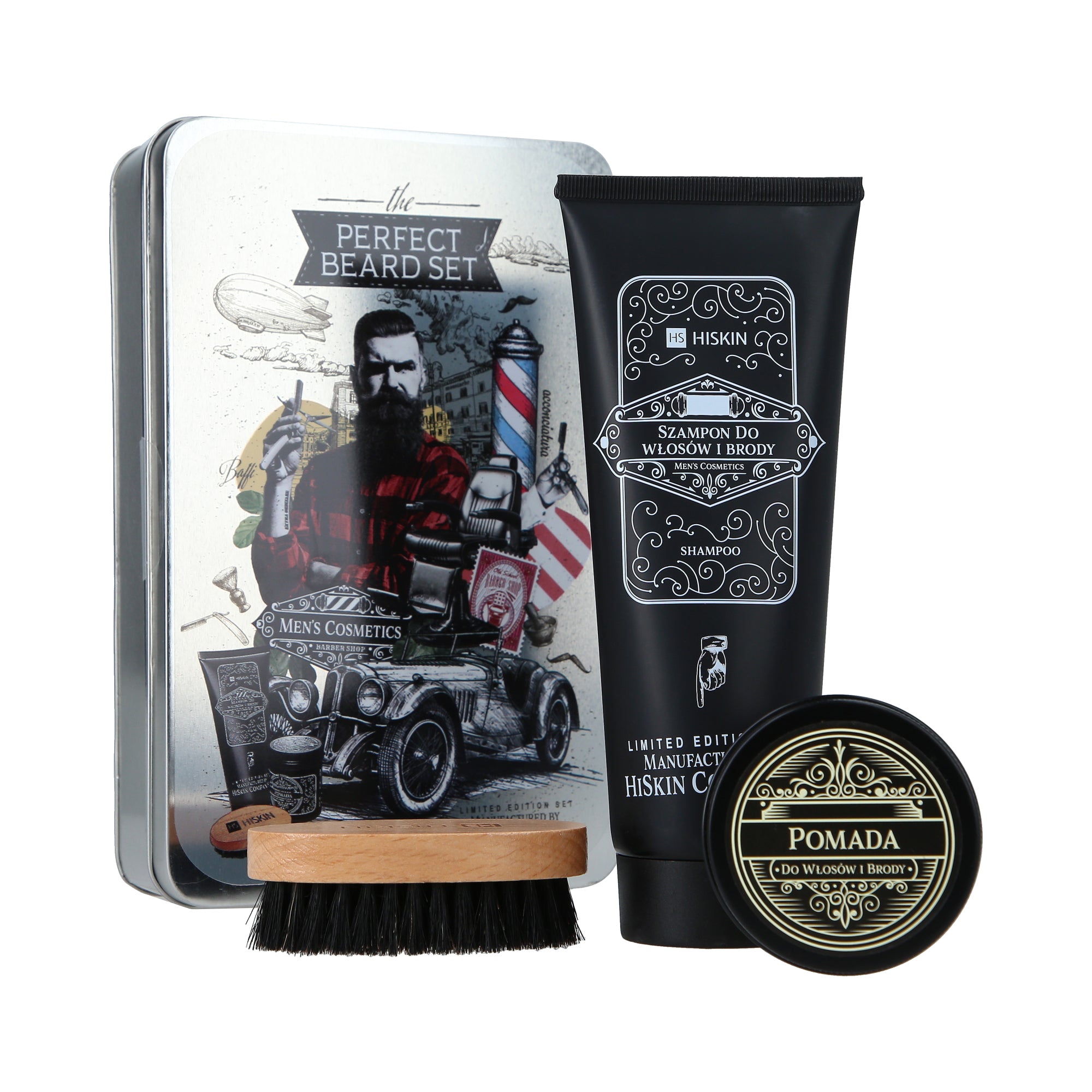 HISKIN PERFECT BEARD SET CAN Set regalo di cosmetici natalizi per uomo