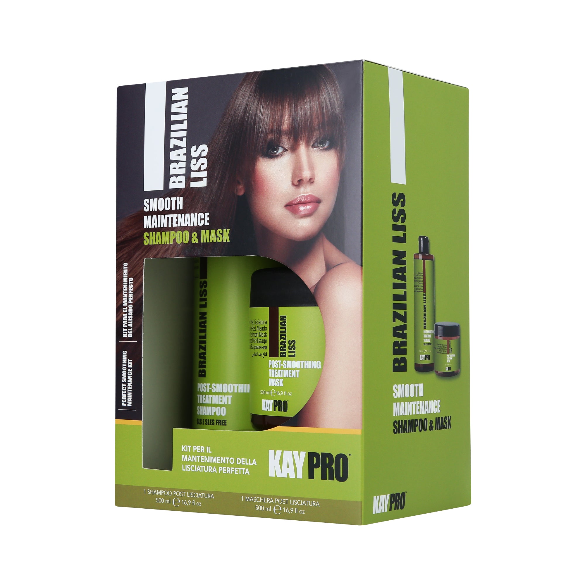 KAYPRO BRAZILIAN LISS SMOOTH MAINTENANCE Set lisciante intensivo per capelli 2 x 500 ml
