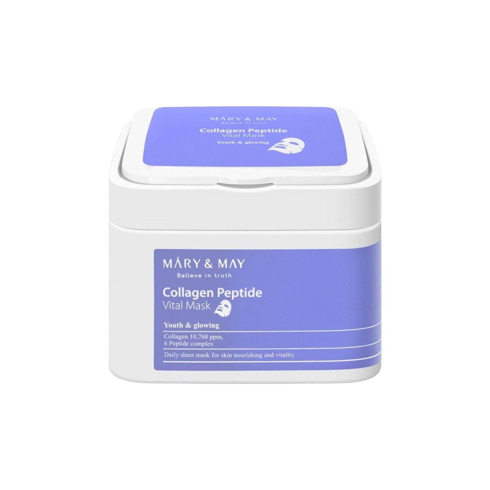 MARY & MAY COLLAGEN PEPTIDE VITAL Zestaw intensywnie ujędrniających masek z kolagenem 30 szt.