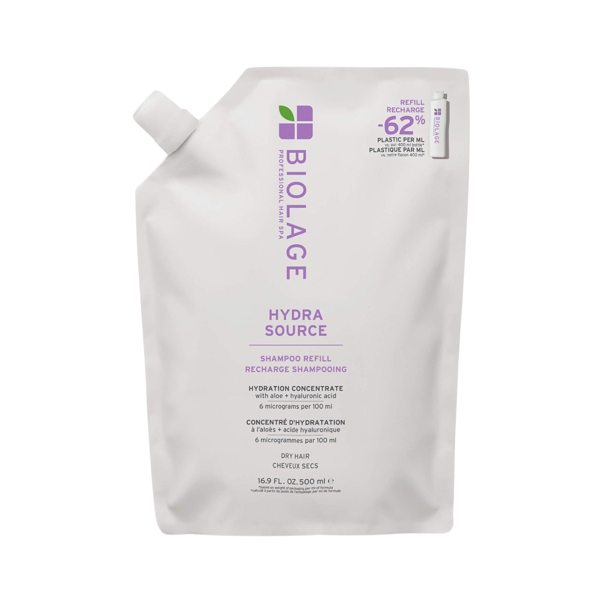 BIOLAGE PREFESSIOLAN HYDRASOURCE Hluboce hydratační šampon pro suché a dehydratované vlasy REFILL 500 ml