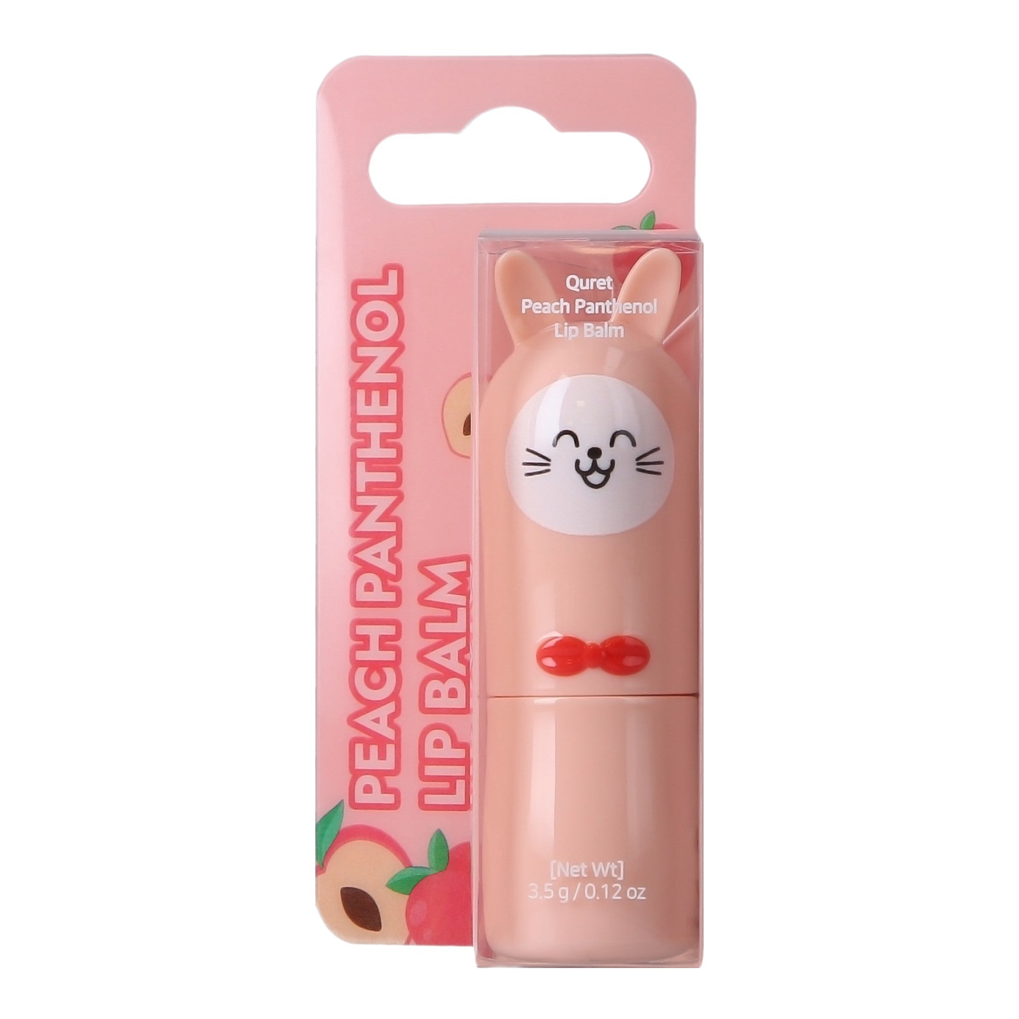 QURET Balsamo Labbra Idratante al Pantenolo, Pesca 3,5 g