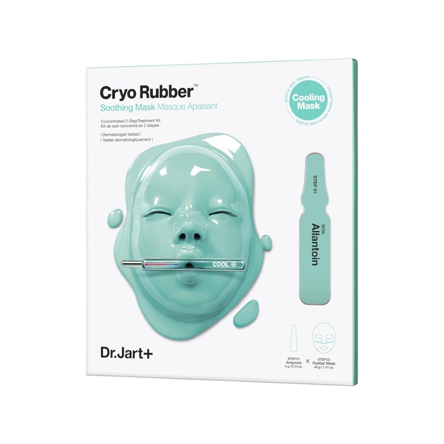 DR. JART+ CRYO RUBBER™ LENITIVO ALLANTOINA Maschera viso idrogel con effetto lenitivo e rinfrescante 4 g + 40 g