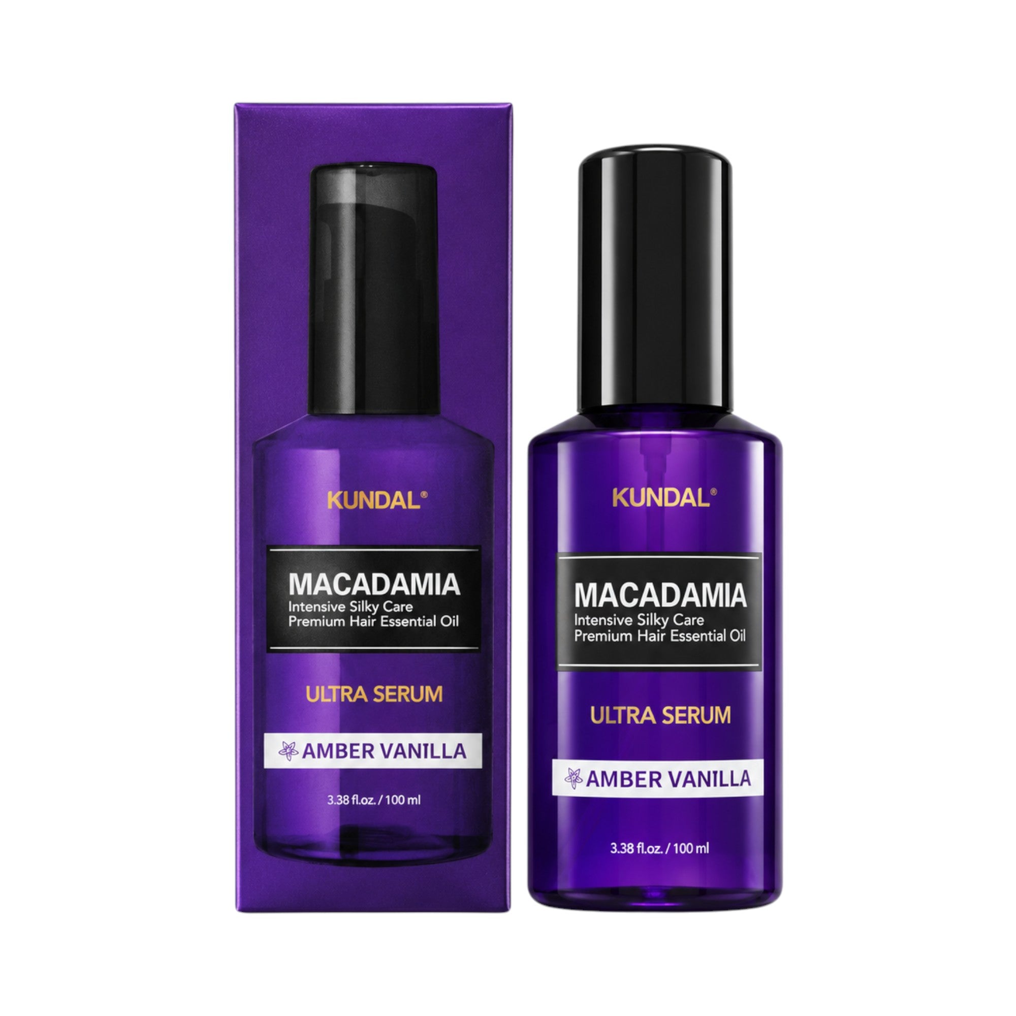 KUNDAL MACADAMIA ULTRA HAIR SERUM Siero per capelli rigenerante intensivo Ambra Vaniglia 100 ml