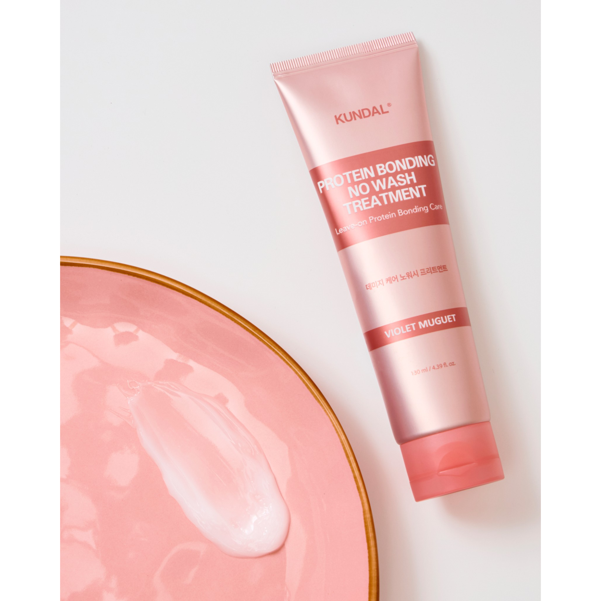KUNDAL PROTEIN BONDING NO WASH Trattamento rinforzante intensivo senza risciacquo Violet Muguet 130 ml #4