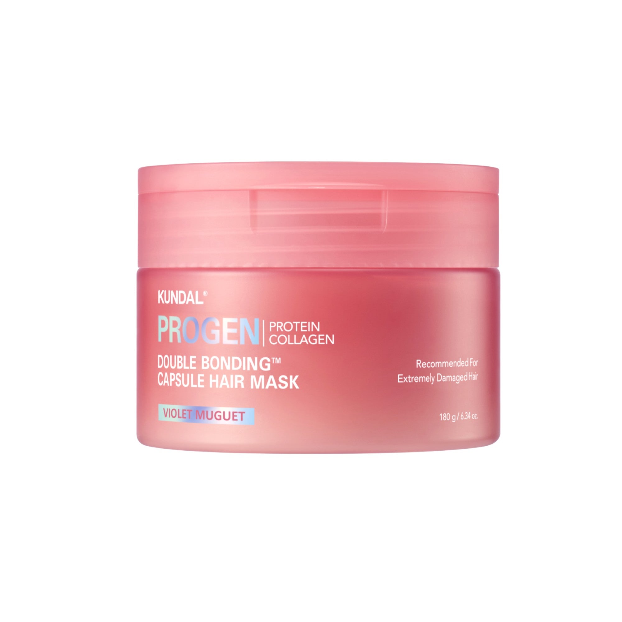 KUNDAL PROGEN DOUBLE BONDING CAPSULE Maschera intensivamente rigenerante che ricostruisce i legami dei capelli Violet Muguet 180 g