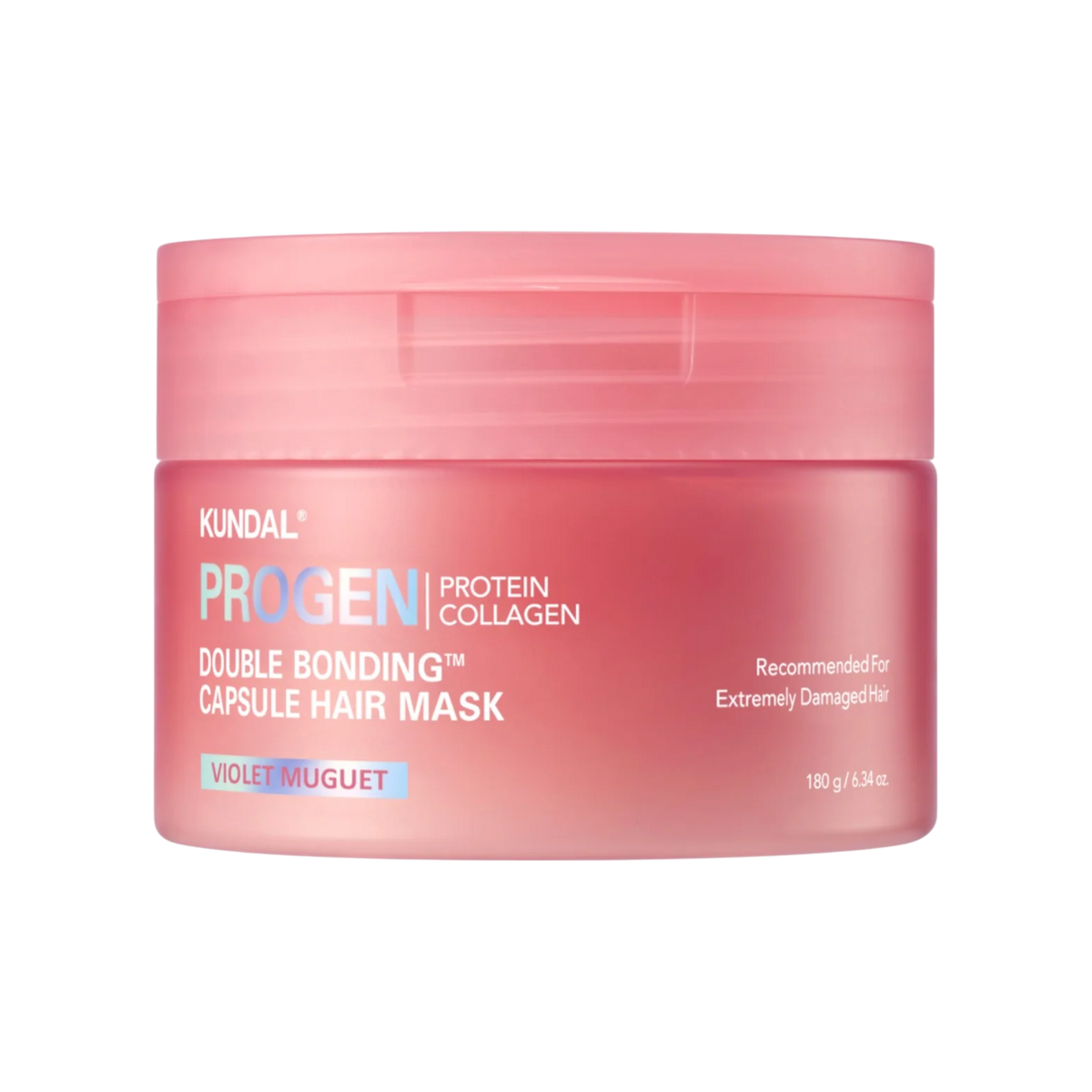 KUNDAL PROGEN DOUBLE BONDING CAPSULE Maschera intensivamente rigenerante che ricostruisce i legami dei capelli Violet Muguet 180 g
