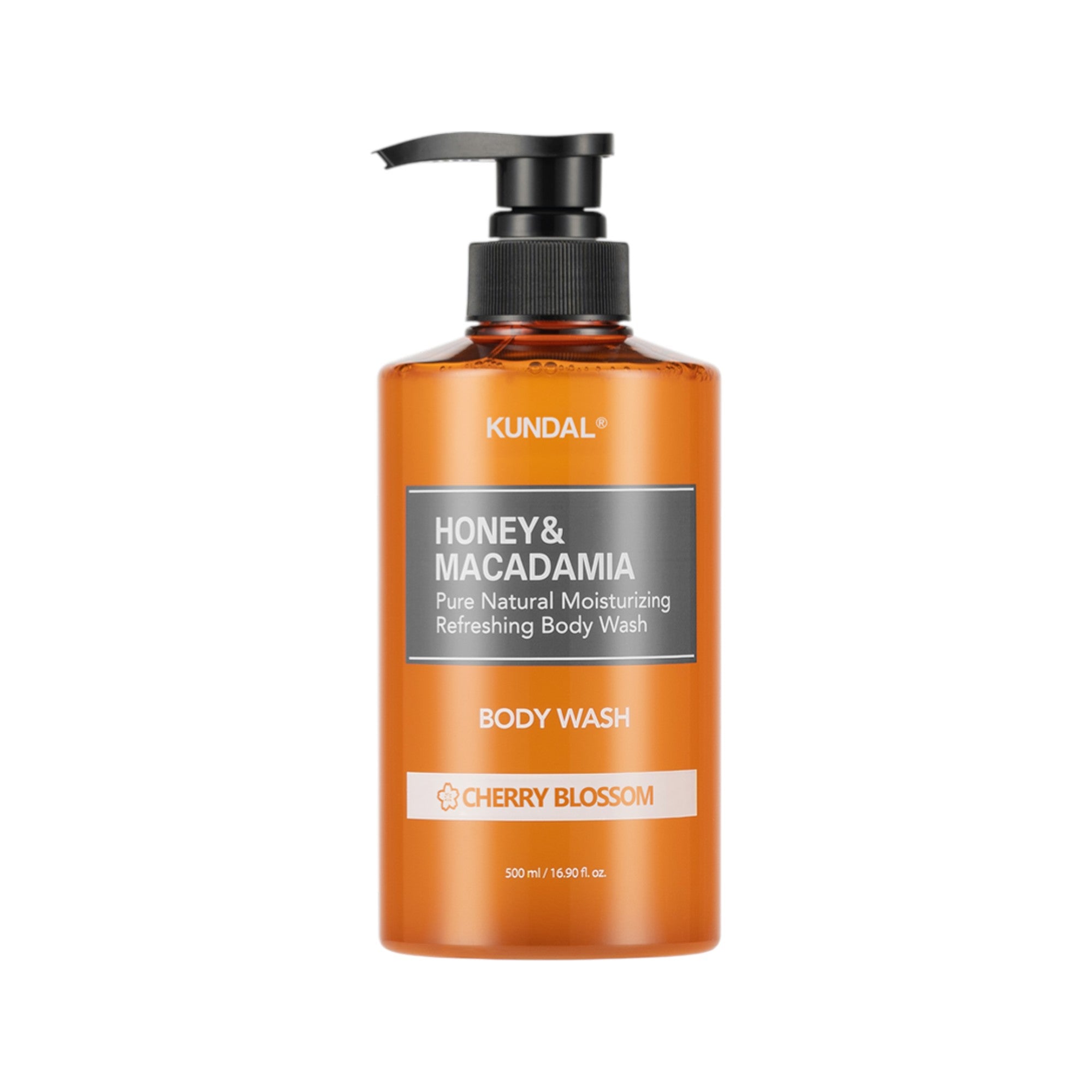 KUNDAL MIELE E MACADAMIA Gel detergente corpo rinfrescante ai fiori di ciliegio 500 ml