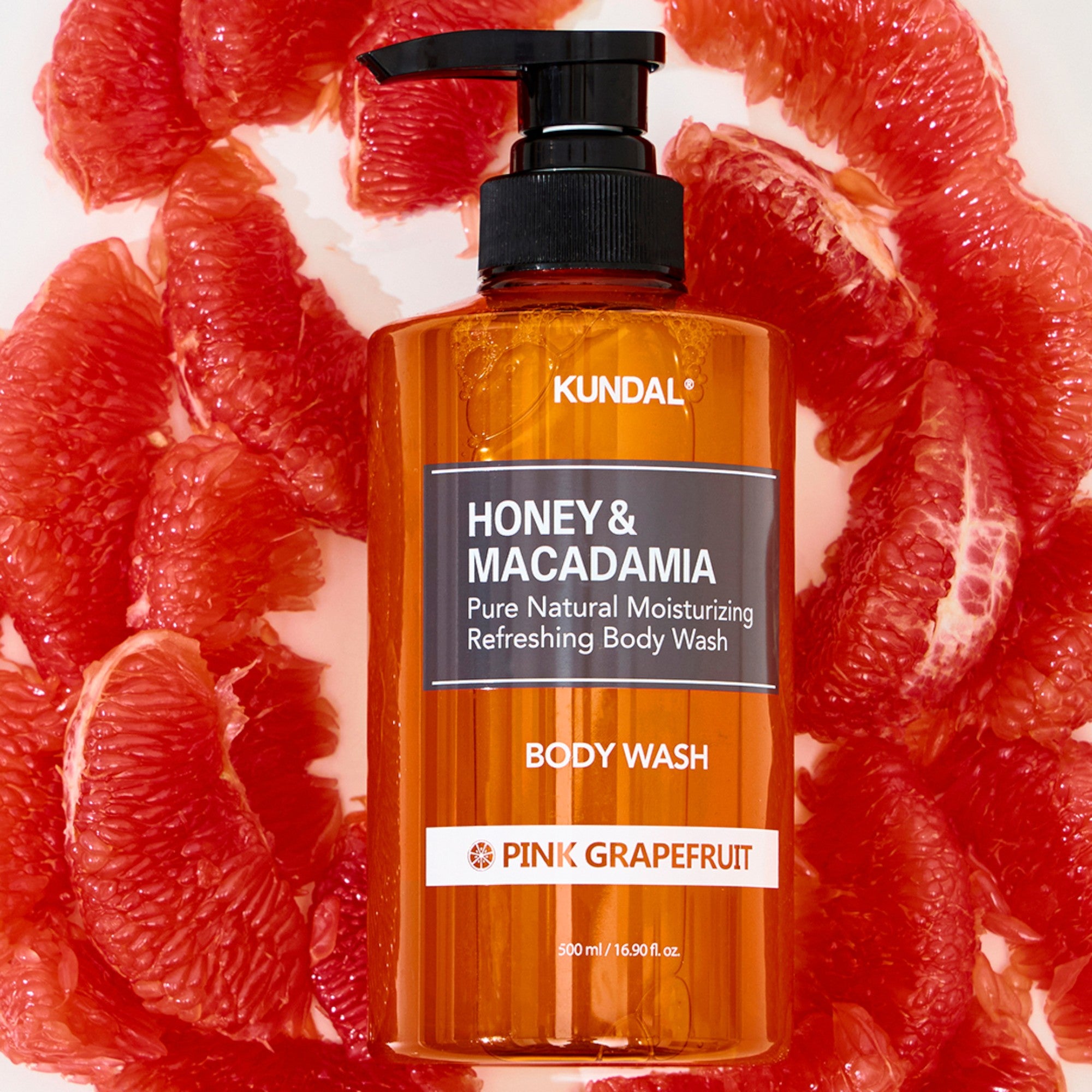 KUNDAL MIELE E MACADAMIA Gel detergente corpo rinfrescante al pompelmo 500 ml #4