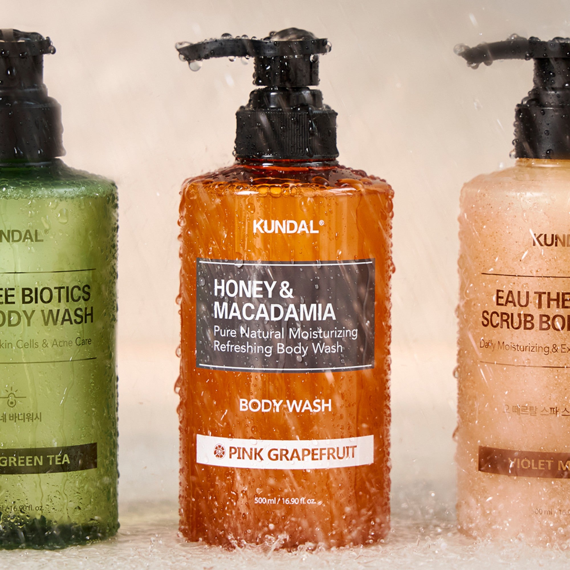 KUNDAL MIELE E MACADAMIA Gel detergente corpo rinfrescante al pompelmo 500 ml #3