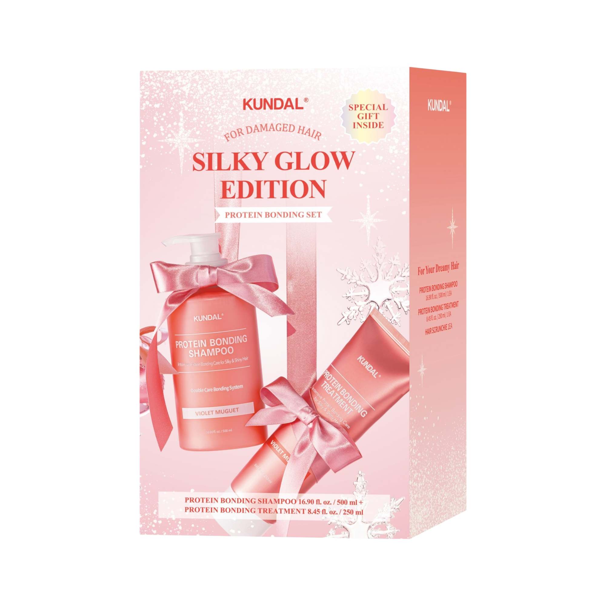 KUNDAL SILKU GLOW EDITION Set per la cura intensiva dei capelli rigenerante Violet Muguet 2 x 500 ml