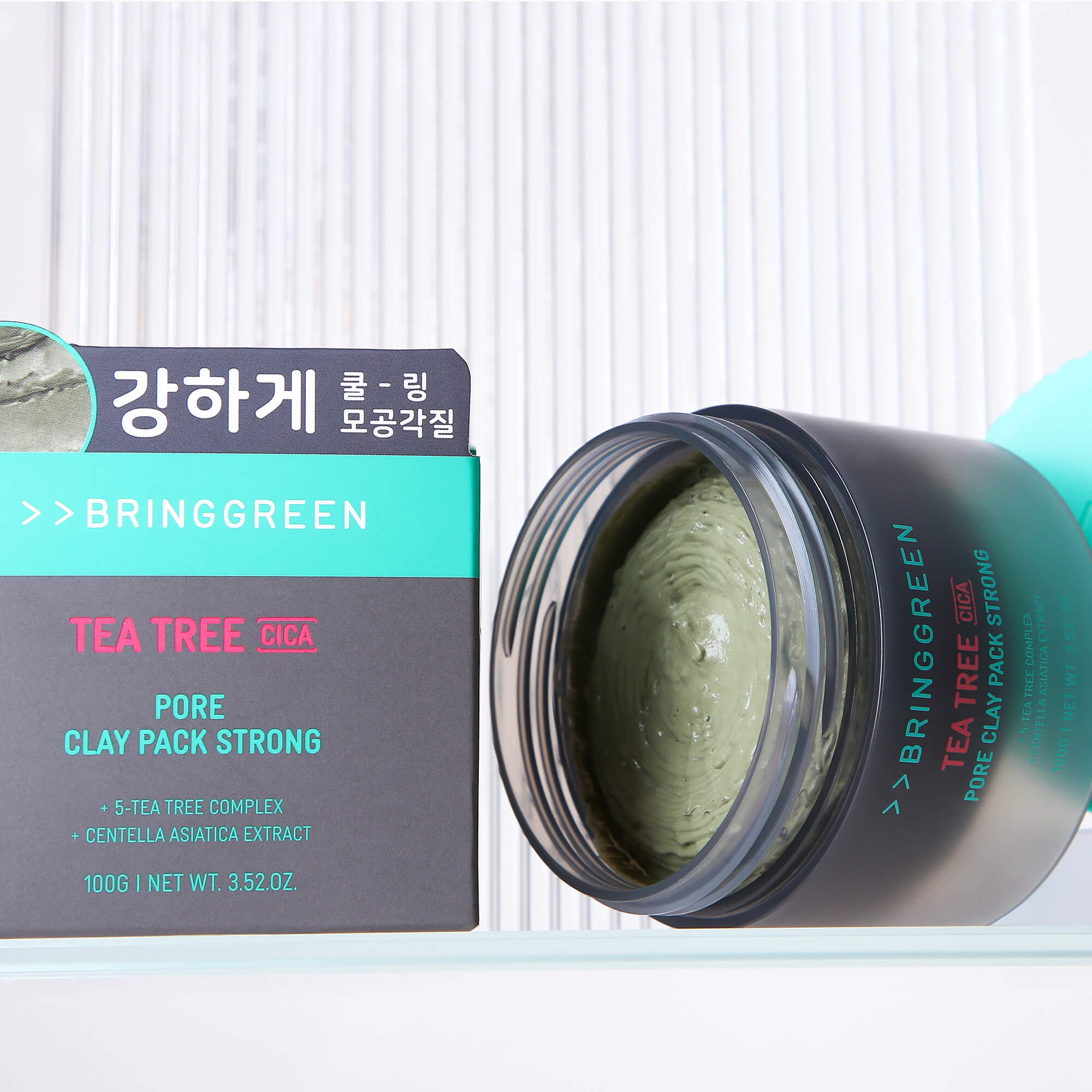 BRINGGREEN Tea Tree Cica Pore Clay Pack Strong – Intensiv reinigende Gesichtsmaske mit Tonerde, Teebaumöl und Cica, 100 g #6