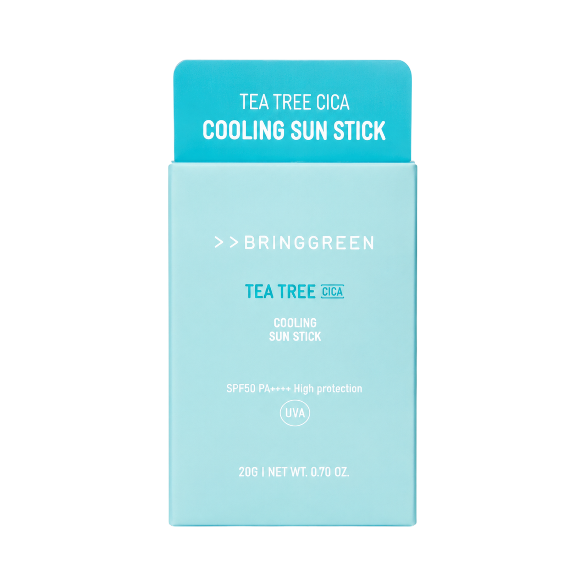 BRINGGREEN Tea Tree Cica Cooling Sun Stick SPF50+ PA++++ – Stick solare rinfrescante, 20 g