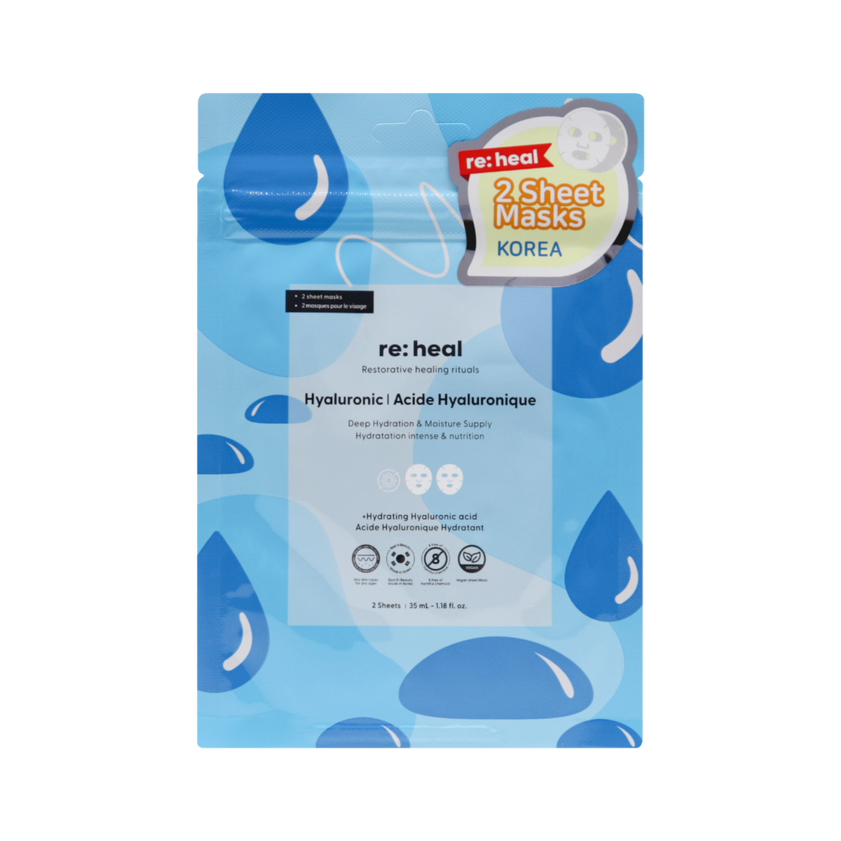 RE:HEAL Set maschere viso, 10 x 35 ml #6