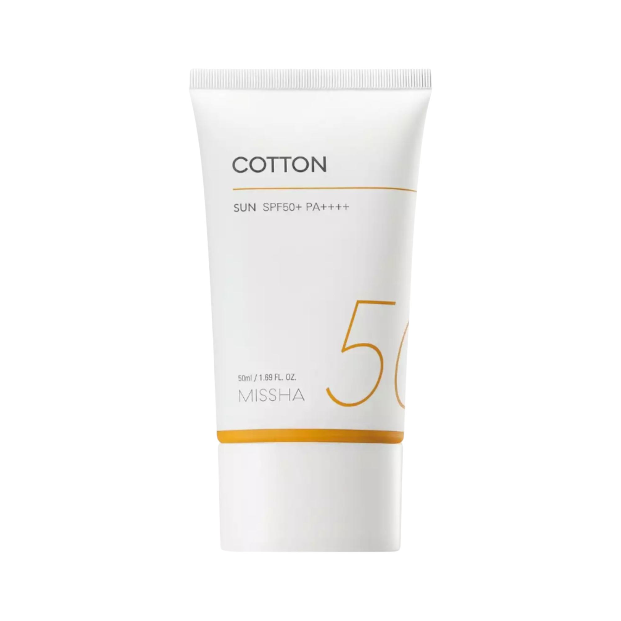 MISSHA ALL AROUND COTTON SUN Krem przeciwsłoneczny z filtrami mineralnymi SPF 50+/PA++++ 50 ml