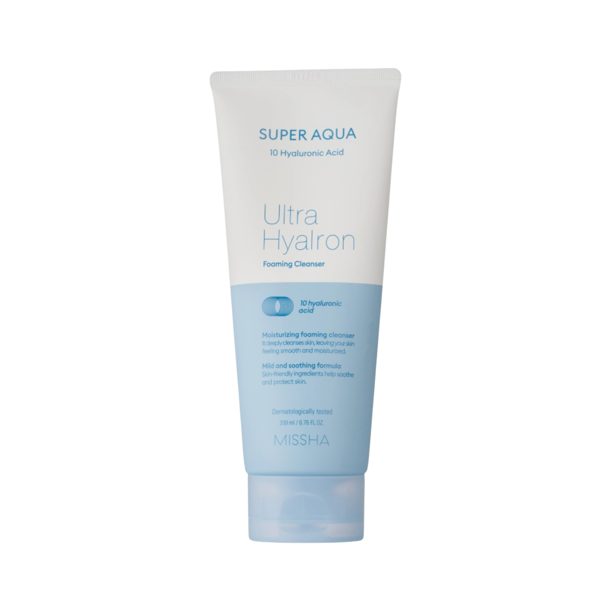 MISSHA SUPER AQUA ULTRA HYALON Nawilżająca pianka do oczyszczania twarzy 200 ml