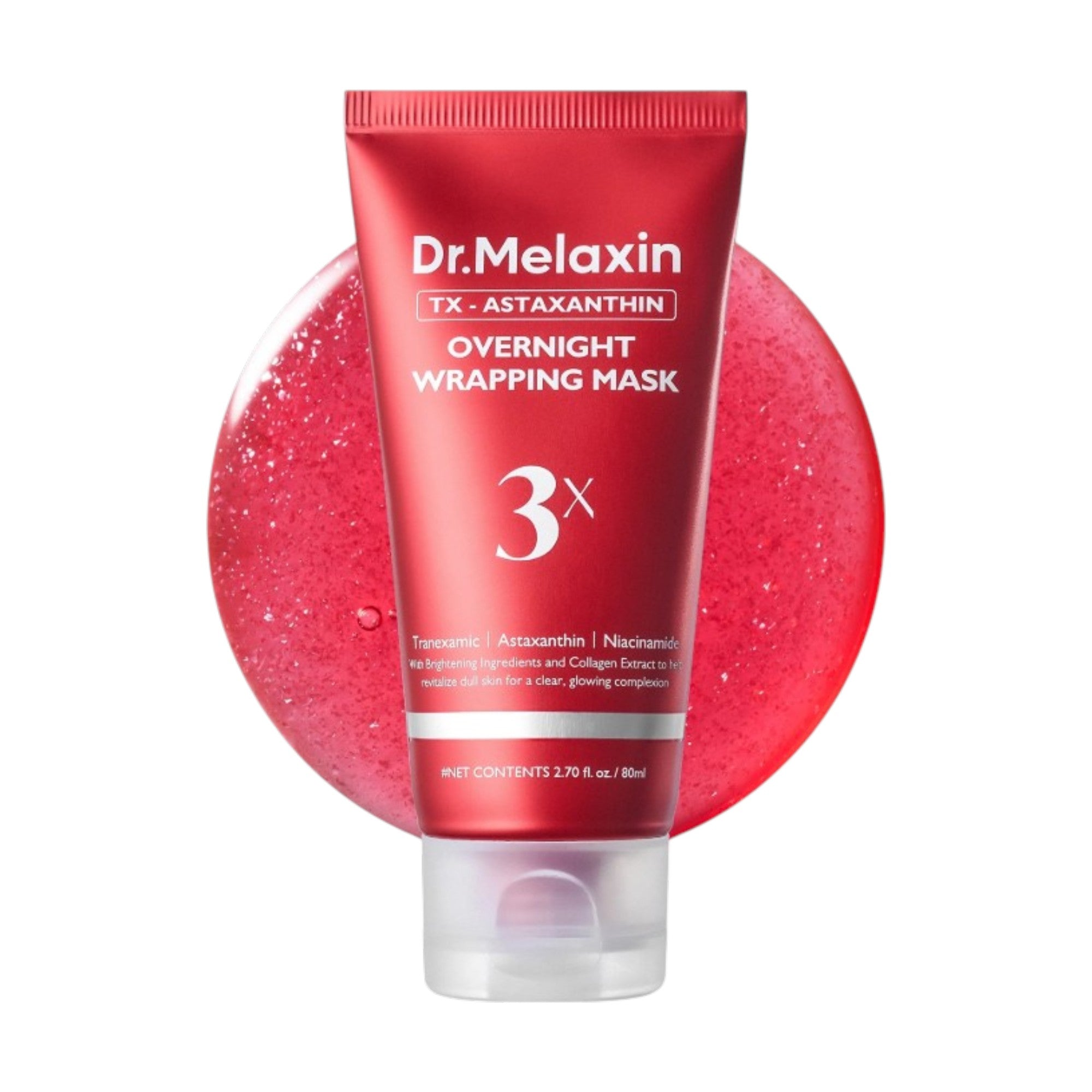 DR.MELAXIN TX-ASTAXANTHIN OVERNIGHT WRAPPING MASK Maschera illuminante notte 80 ml