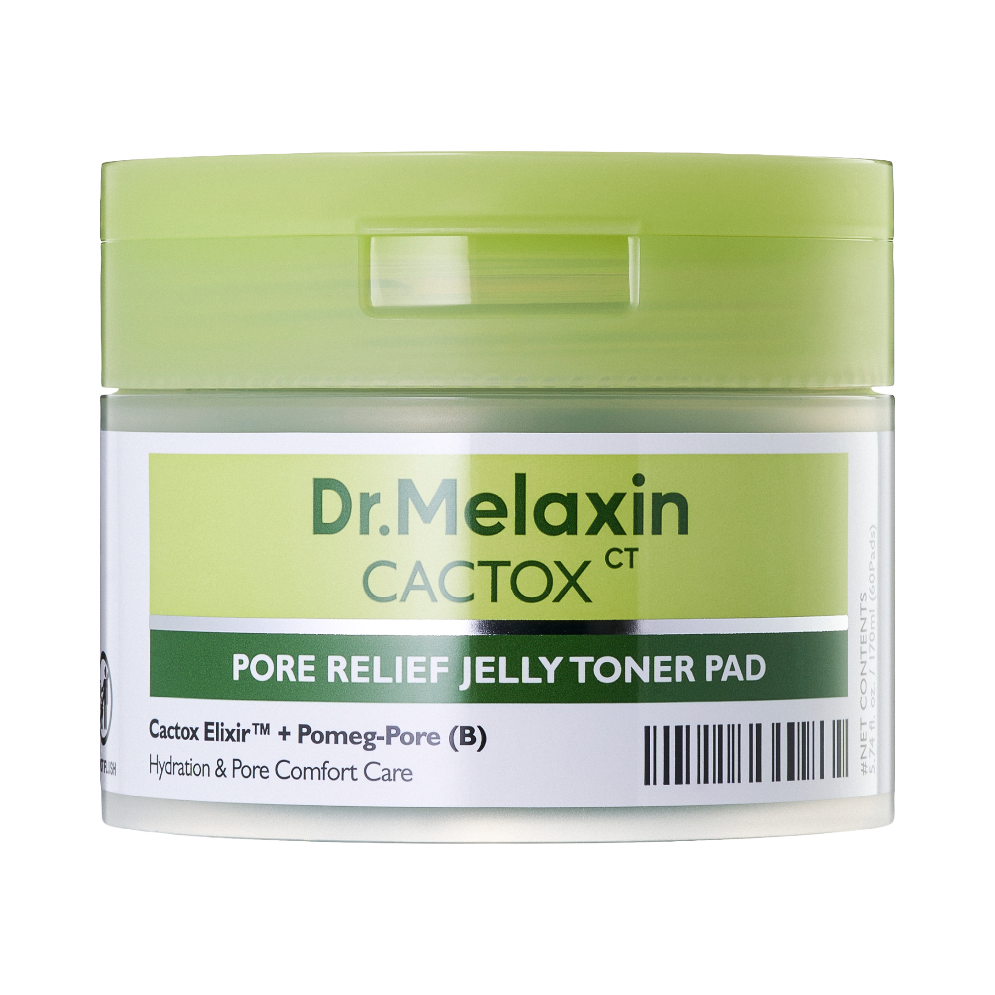 DR.MELAXIN CACTOXCT PORE RELFIEF JELLY TONER PAD Dischetti tonificanti viso lenitivi 60 pz / 170 ml