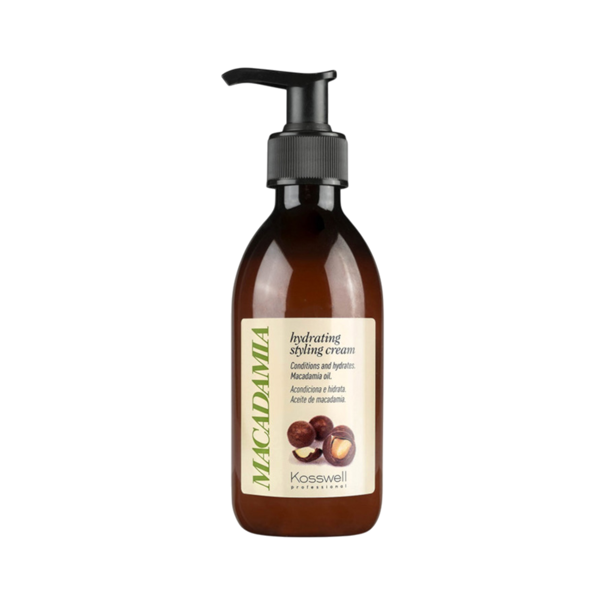 KOSSWELL MACADAMIA HYDRATING Crema modellante per capelli con olio di macadamia 250 ml