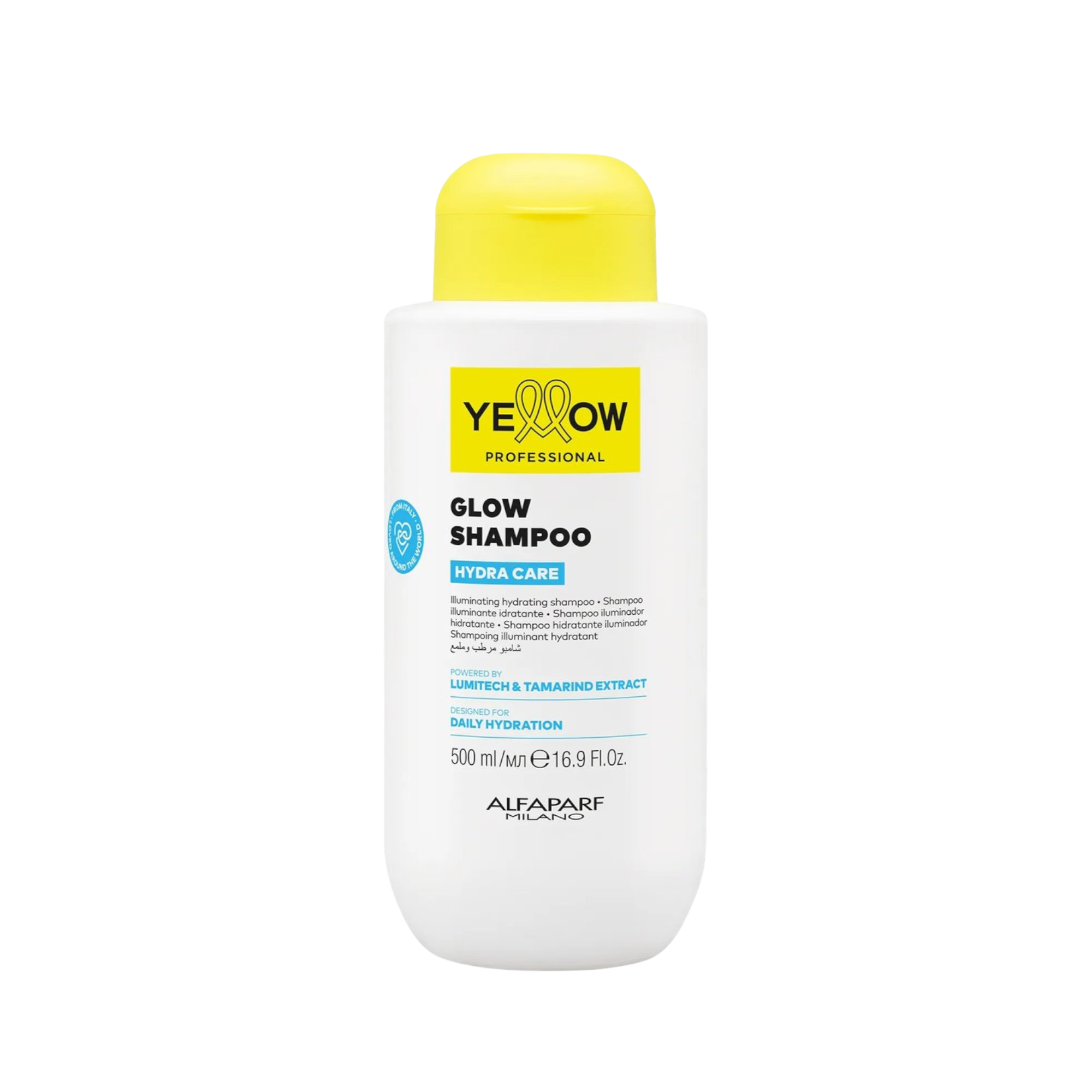 YELLOW PROFESSIONAL GLOW HYDRA CARE Shampoo illuminante e idratante per capelli 500 ml