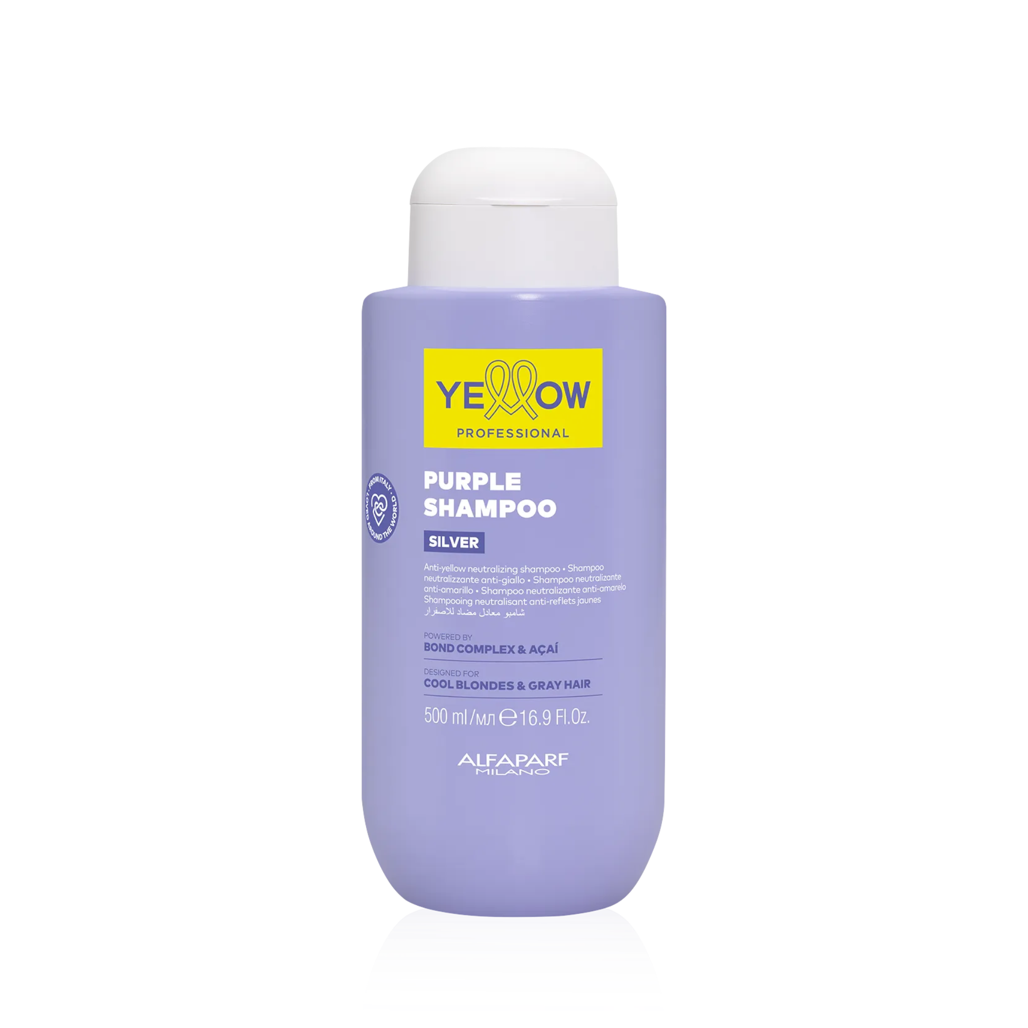 YELLOW PROFESSIONAL SILVER PURPLE SHAMPOO Shampoo neutralizzante dei toni gialli per capelli biondi e grigi 500 ml