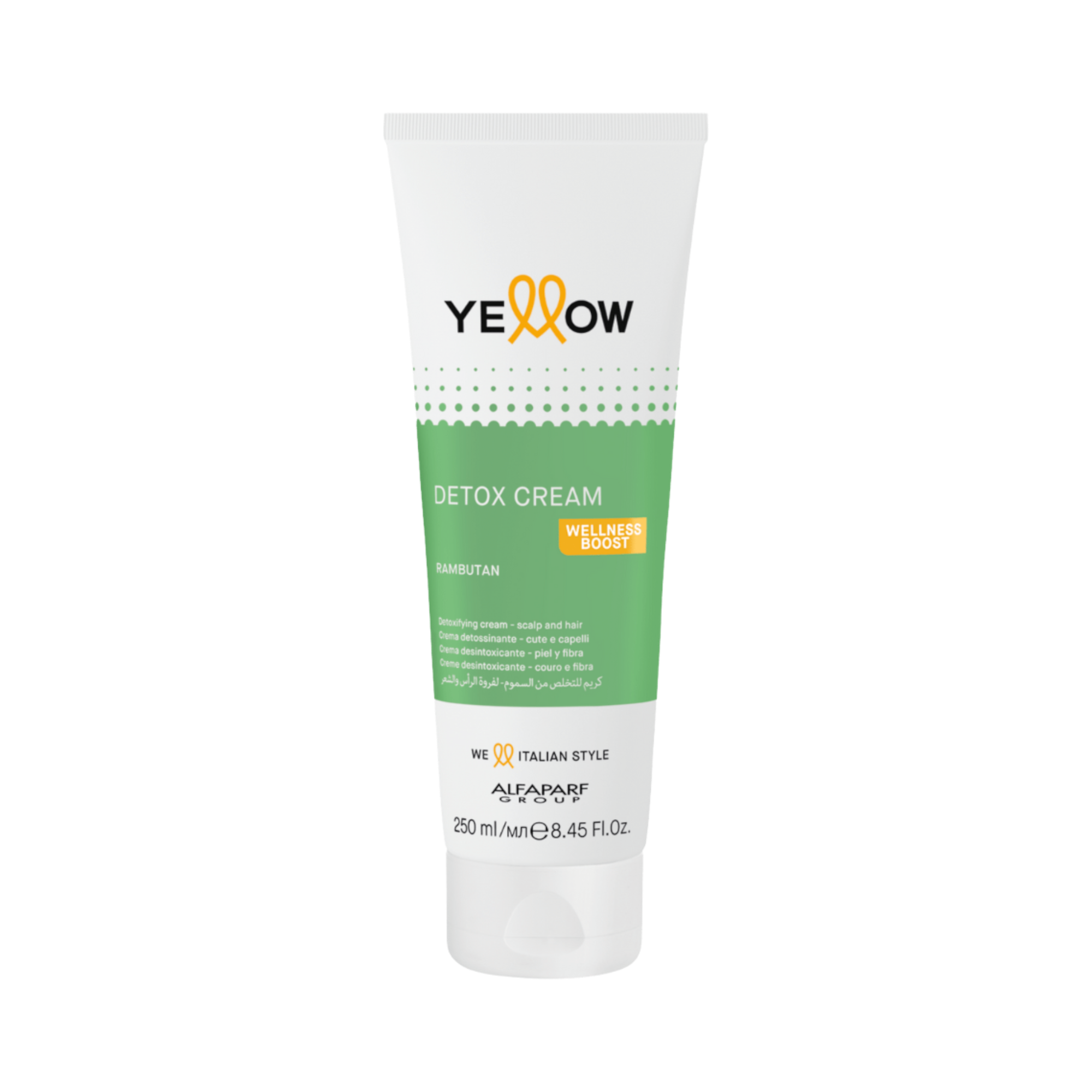 YELLOW PROFESSIONAL WELLNESS SCALP DETOX CREAM Crema detergente per capelli e cuoio capelluto 250 ml