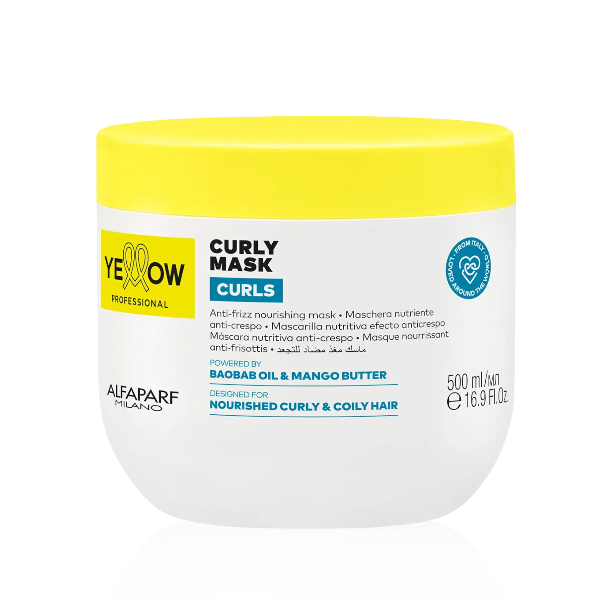 GIALLO PROFESSIONAL CURLY MASK CURLS Maschera idratante per capelli mossi, ricci e afro 500 ml
