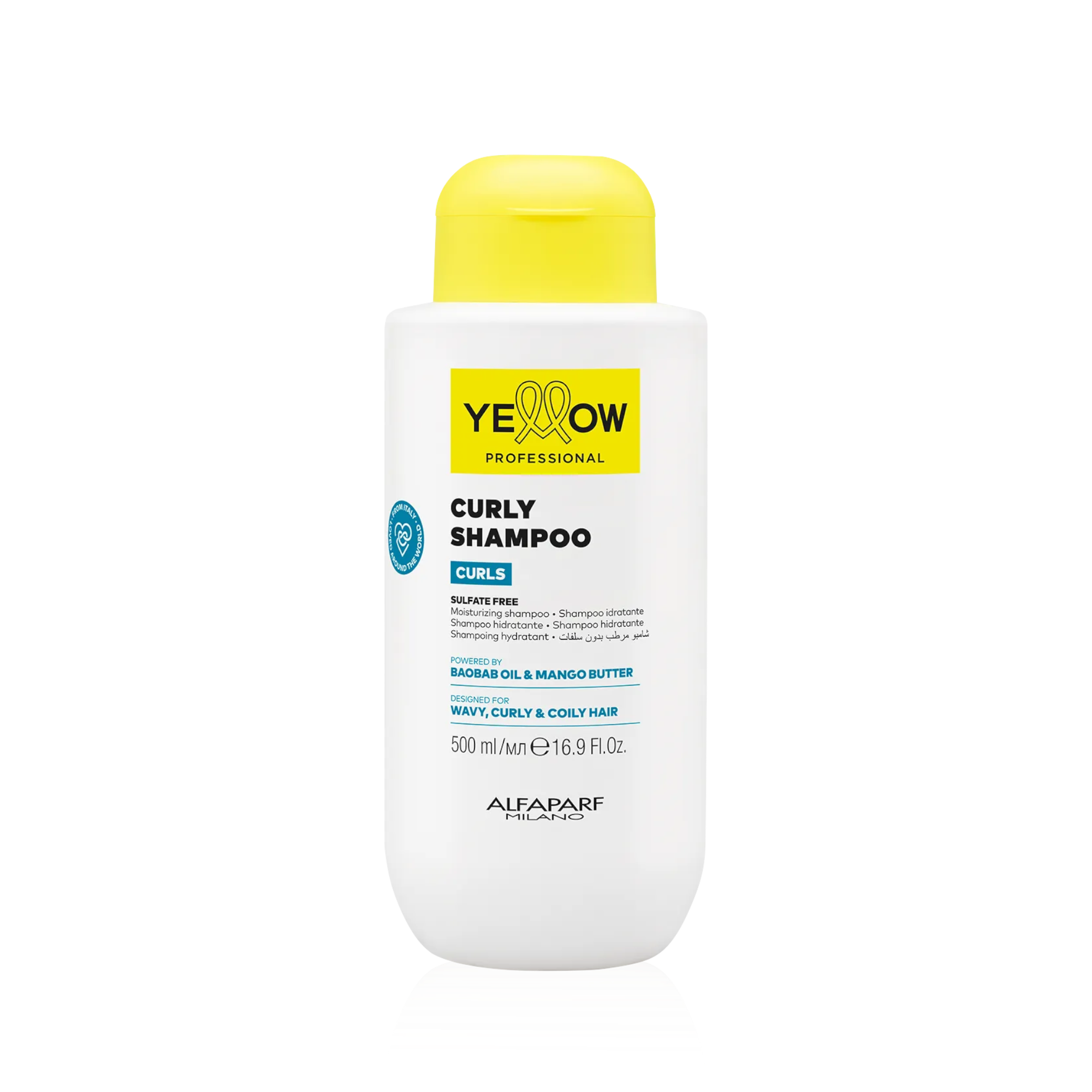 GIALLO PROFESSIONAL CURLY CURLS Shampoo idratante per capelli mossi, ricci e afro 500 ml