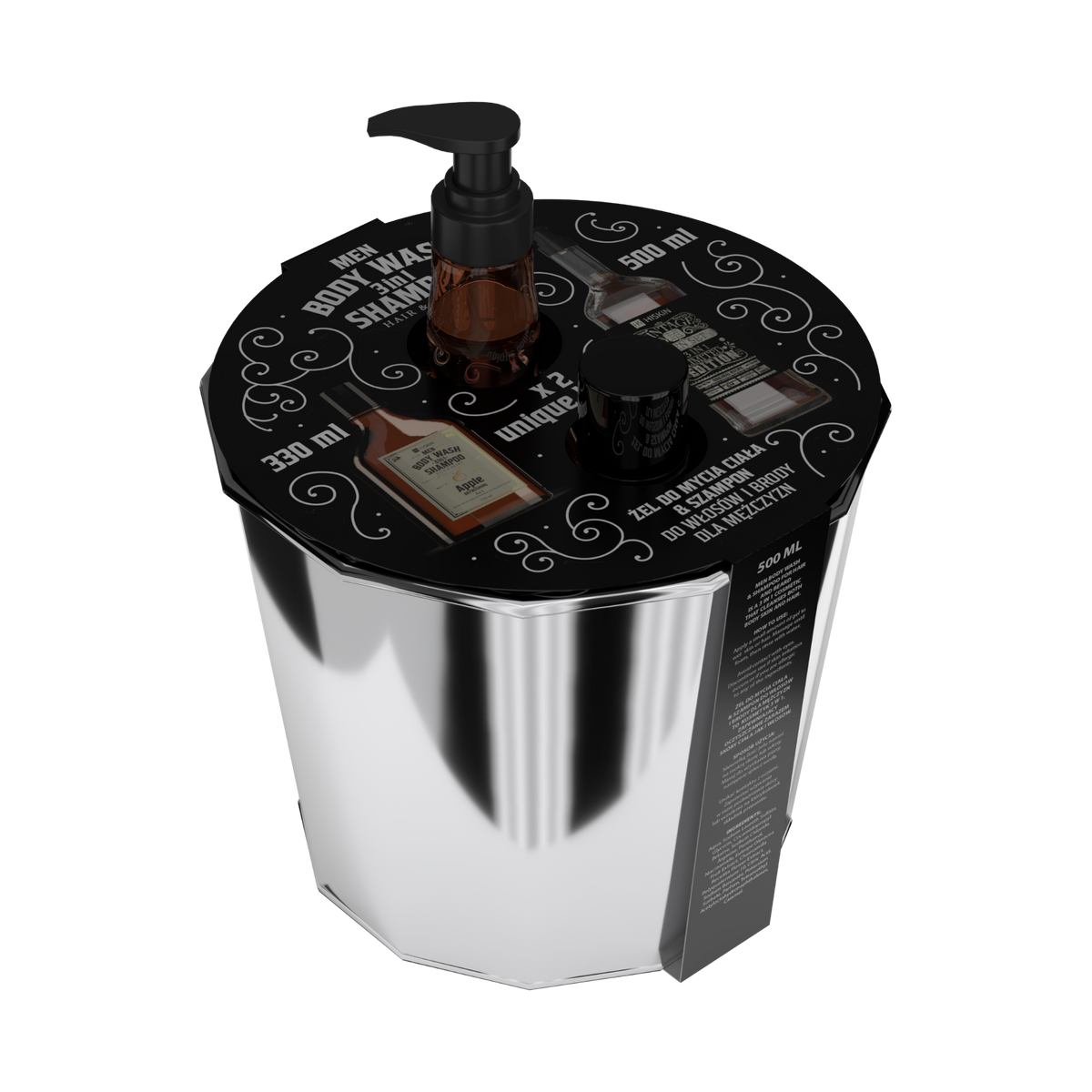 HISKIN MEN GENTLEMAN Set da uomo, gel doccia Whisky + gel doccia Gin in una borsa termica / refrigeratore (Cooler Set) #2
