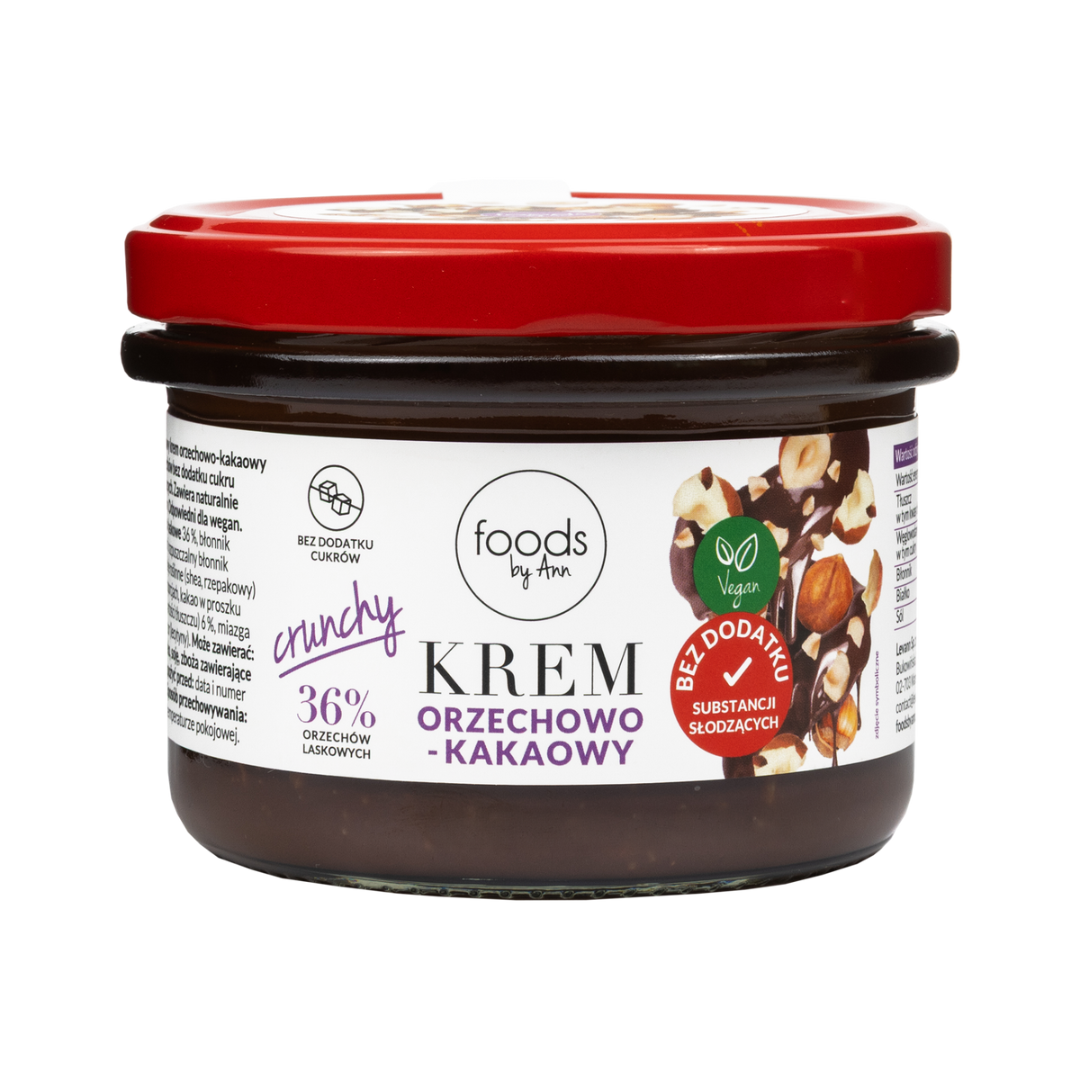 LEVANN FOODS BY ANN Crema croccante alle noci e cacao 36% - senza maltitolo 200 g