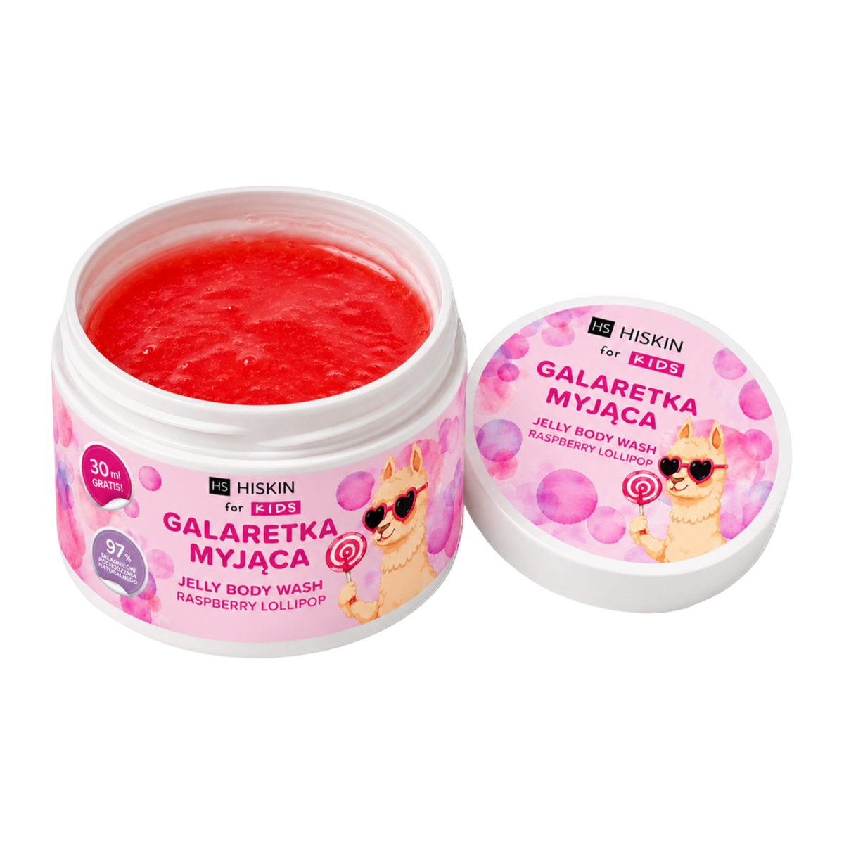 HISKIN FOR KIDS Gelatina lavante, Lecca lecca al lampone 180 ml #2