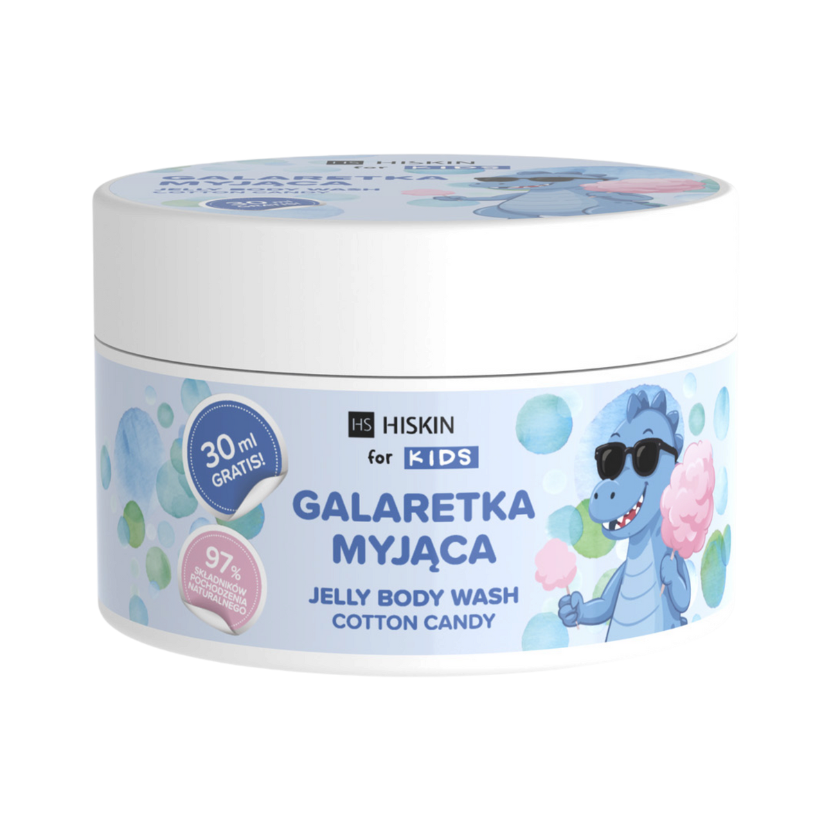 HISKIN FOR KIDS Gelatina lavante, Zucchero Filato 180 ml