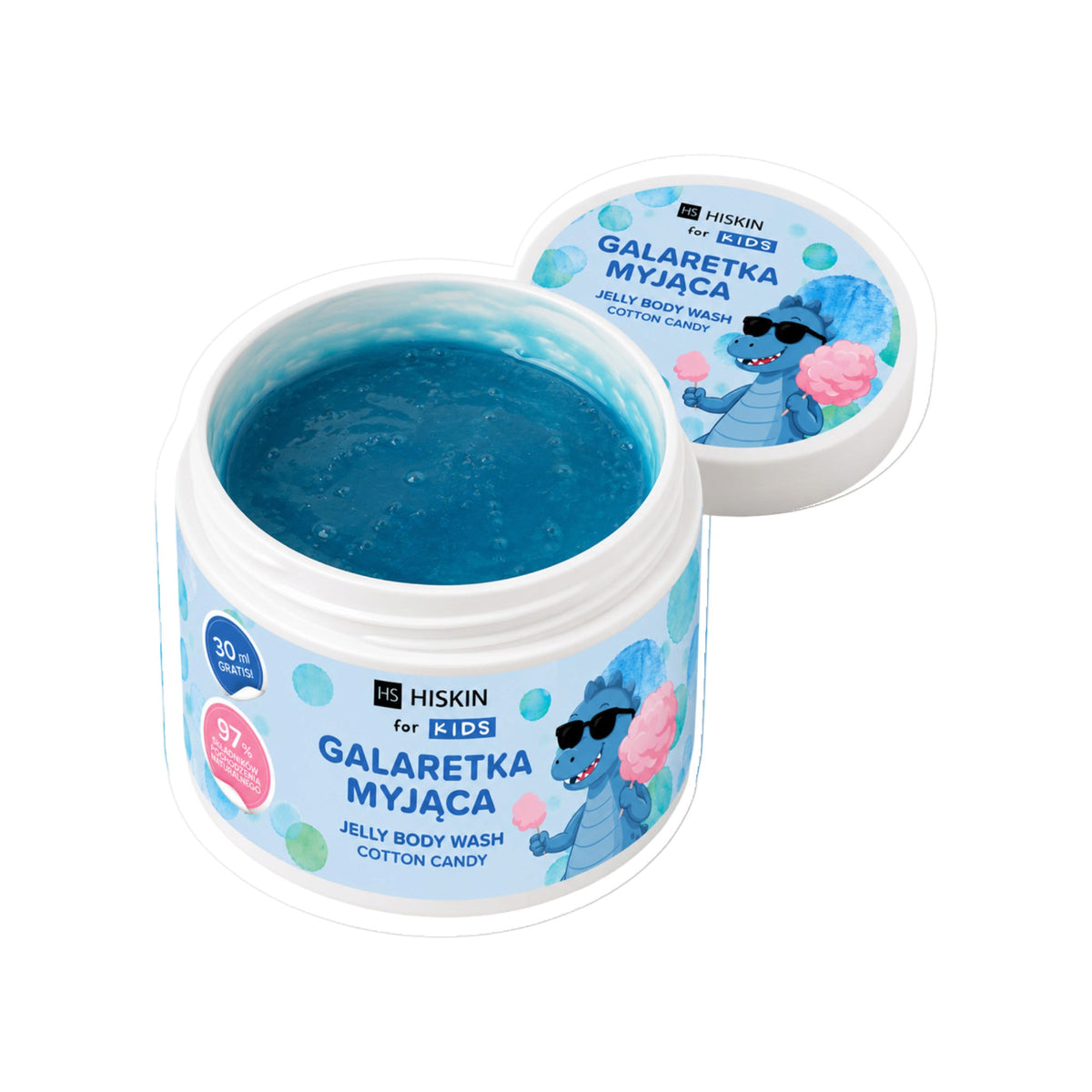 HISKIN FOR KIDS Gelatina lavante, Zucchero Filato 180 ml #2