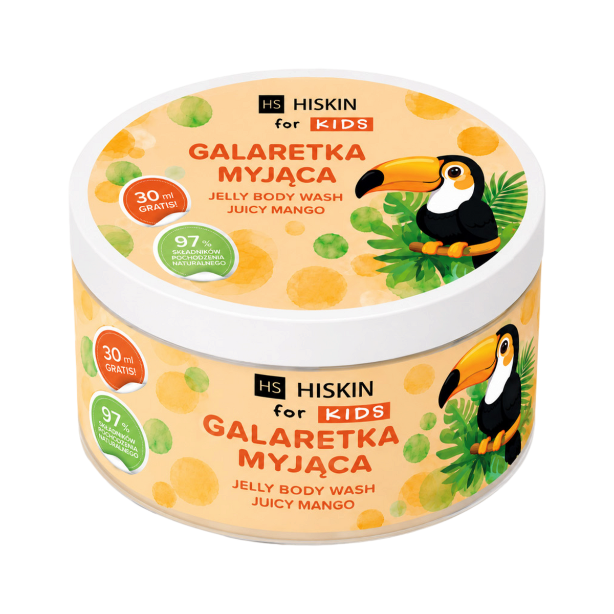 HISKIN FOR KIDS Gelatina lavante, Juicy Mango 180 ml