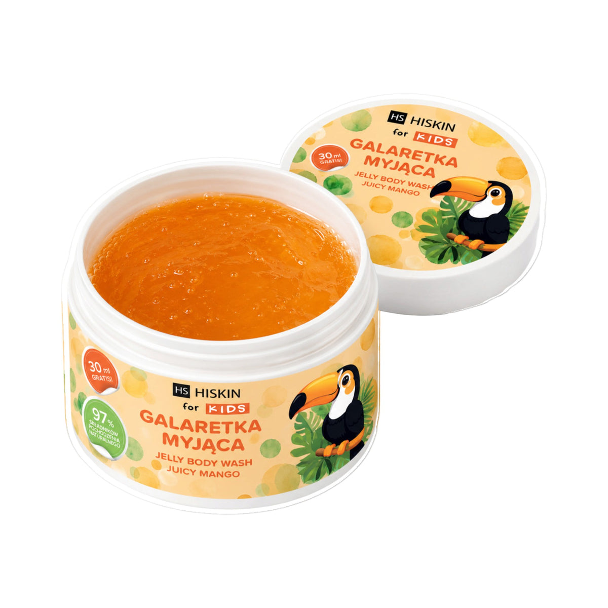 HISKIN FOR KIDS Gelatina lavante, Juicy Mango 180 ml #2
