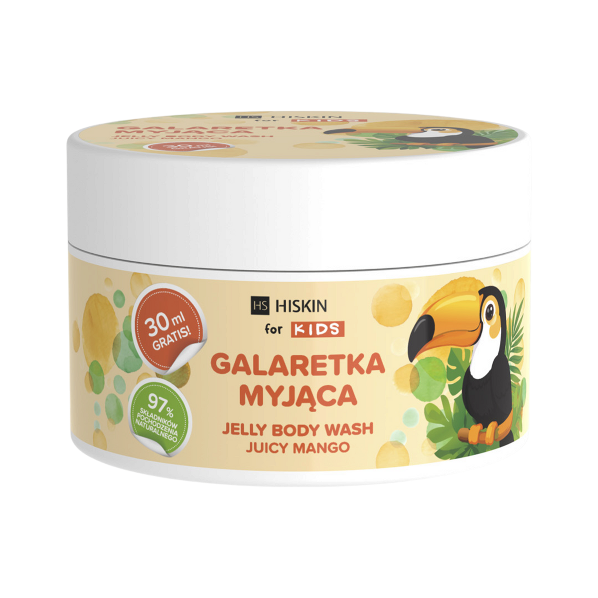 HISKIN FOR KIDS Gelatina lavante, Juicy Mango 180 ml